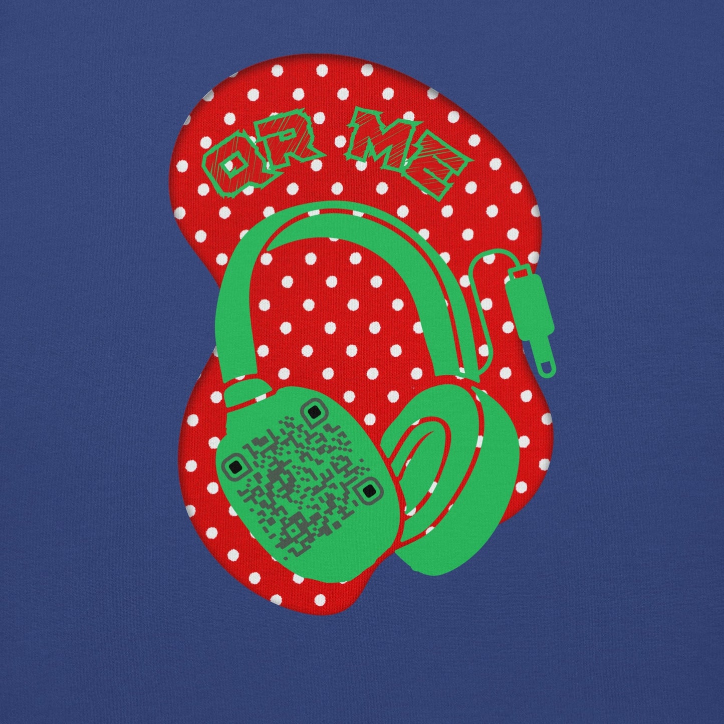 Personalized QR Code Polka Dot Sweatshirt β Tune In & Stand Out