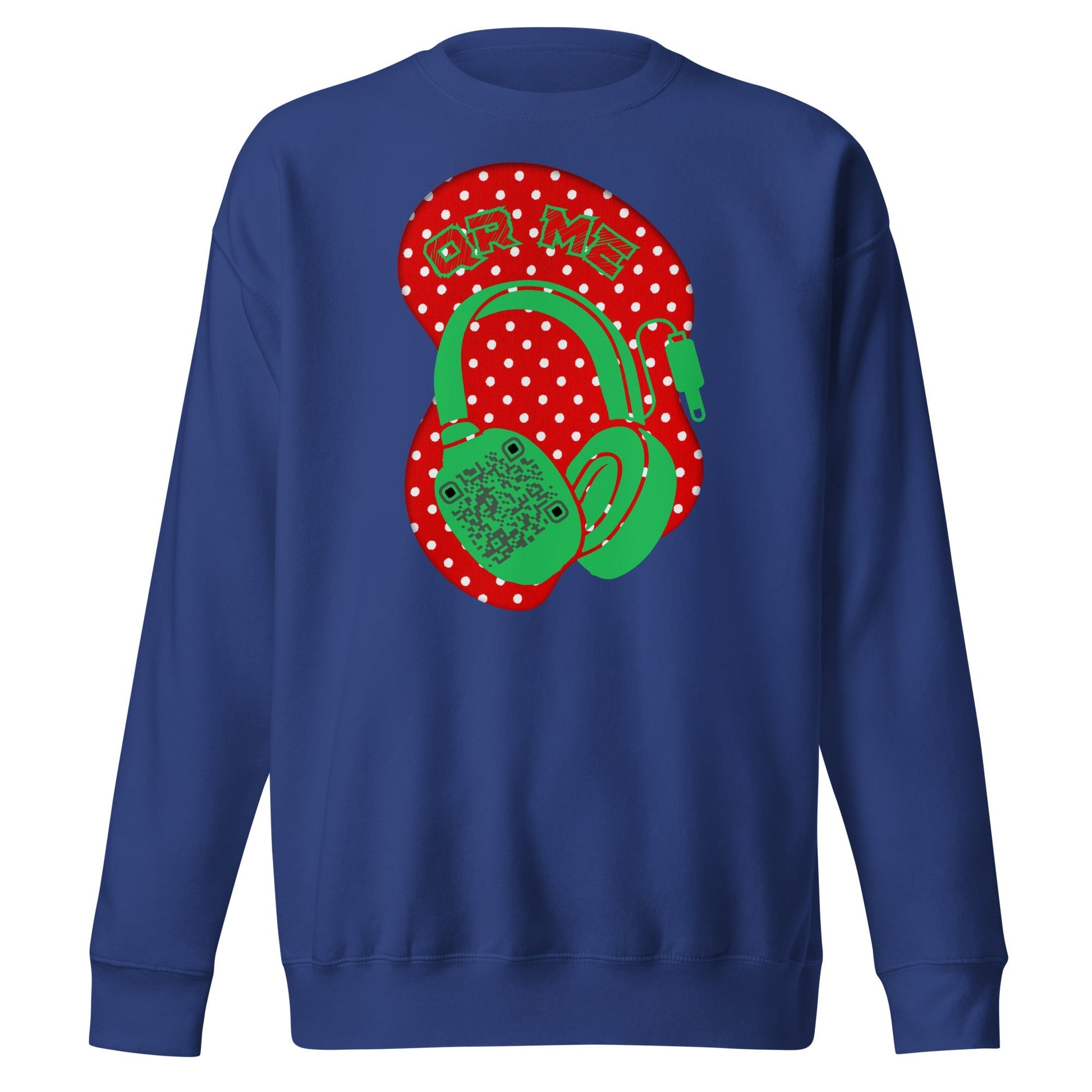 Personalized QR Code Polka Dot Sweatshirt β Tune In & Stand Out