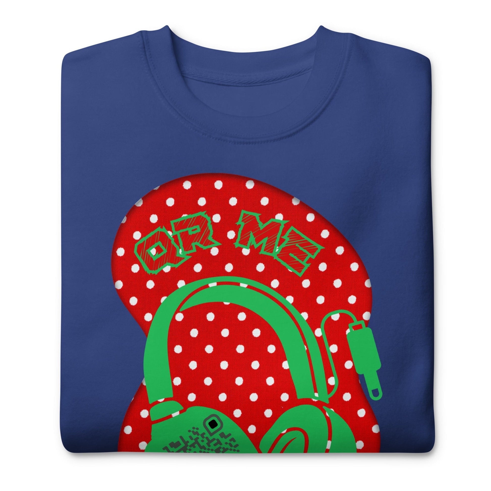 Personalized QR Code Polka Dot Sweatshirt β Tune In & Stand Out