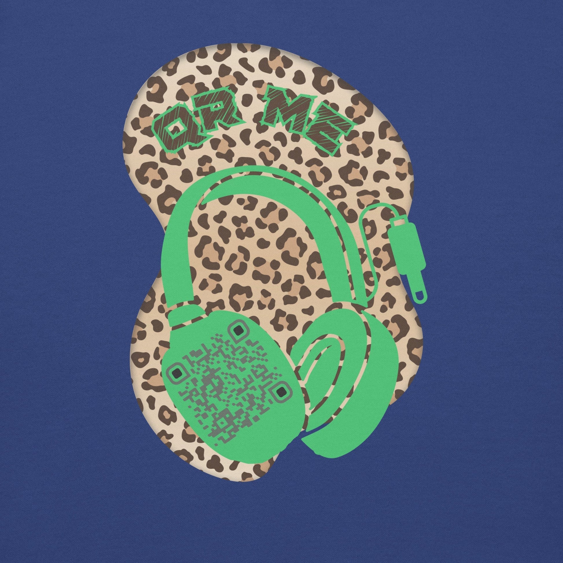 Leopard Print Personalized QR Code Sweatshirt β Wear Your Playlist!