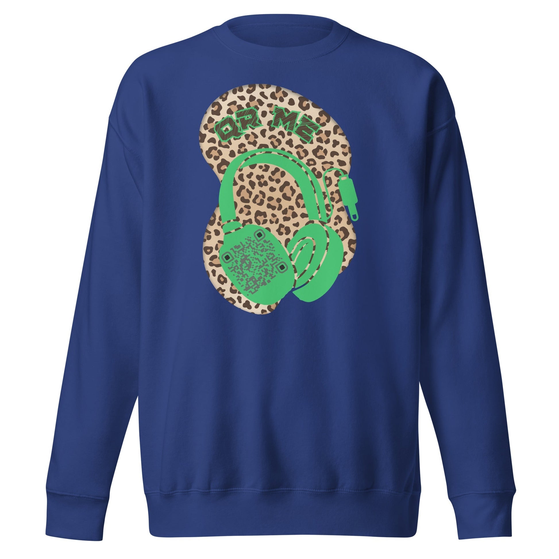 Leopard Print Personalized QR Code Sweatshirt β Wear Your Playlist!