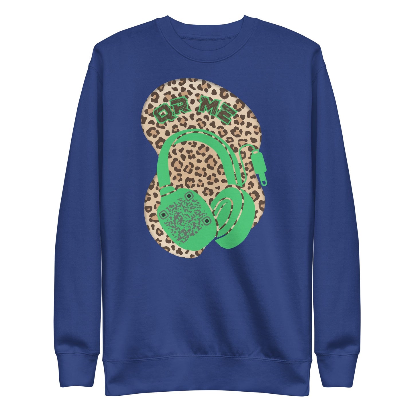 Leopard Print Personalized QR Code Sweatshirt β Wear Your Playlist!