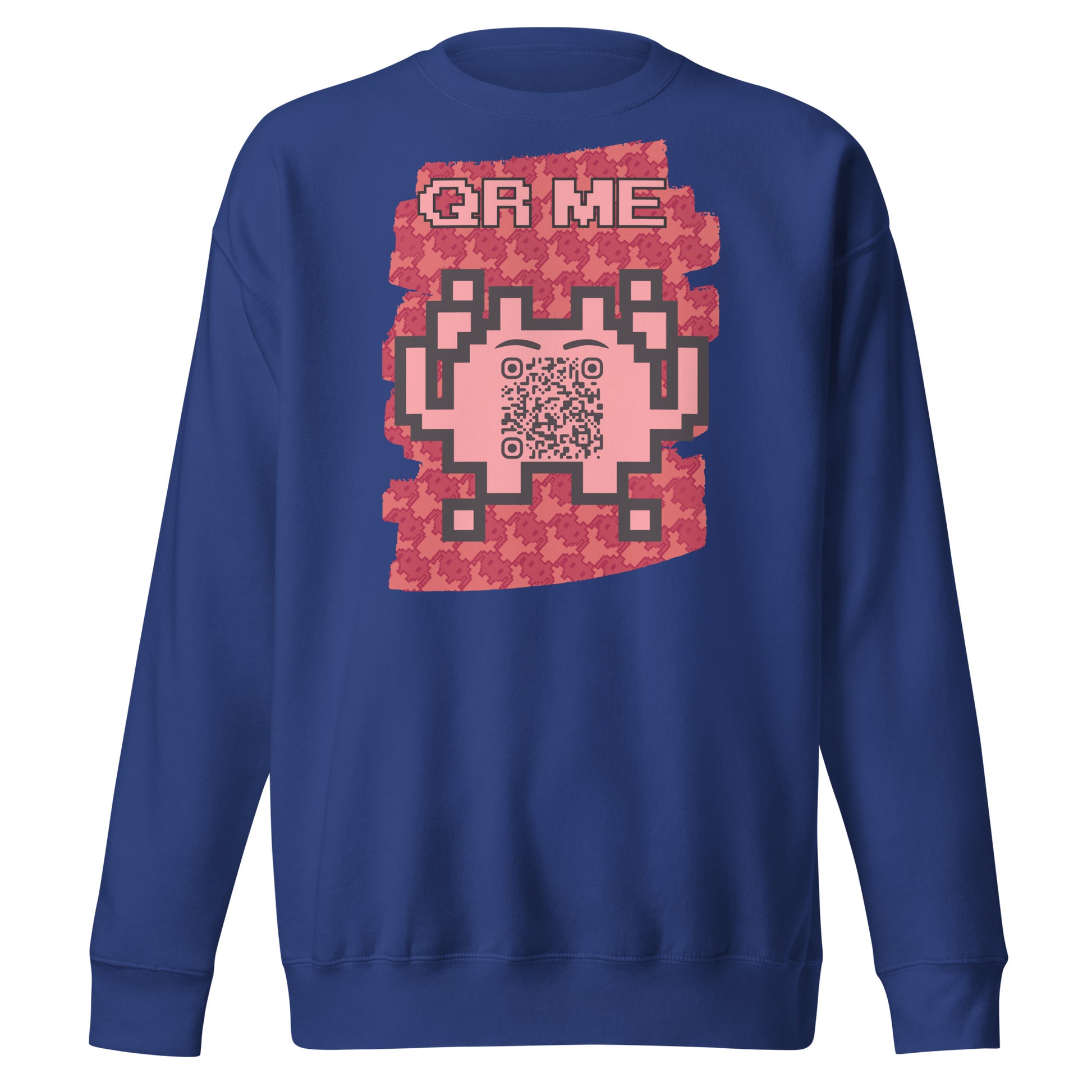 Red Alien QR Code Sweatshirt β Bold Tech for Gamers & YouTubers