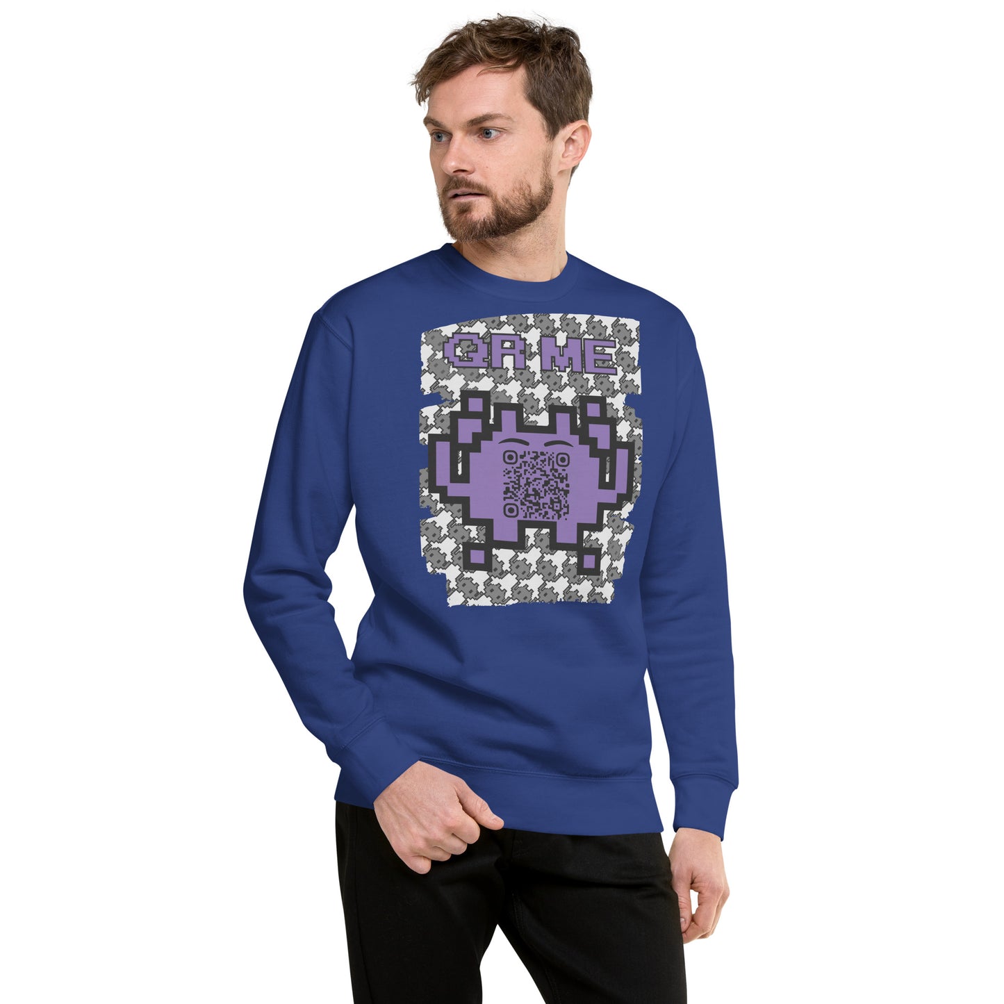 Mono Alien QR Code Sweatshirt β For Gamers & YouTubers