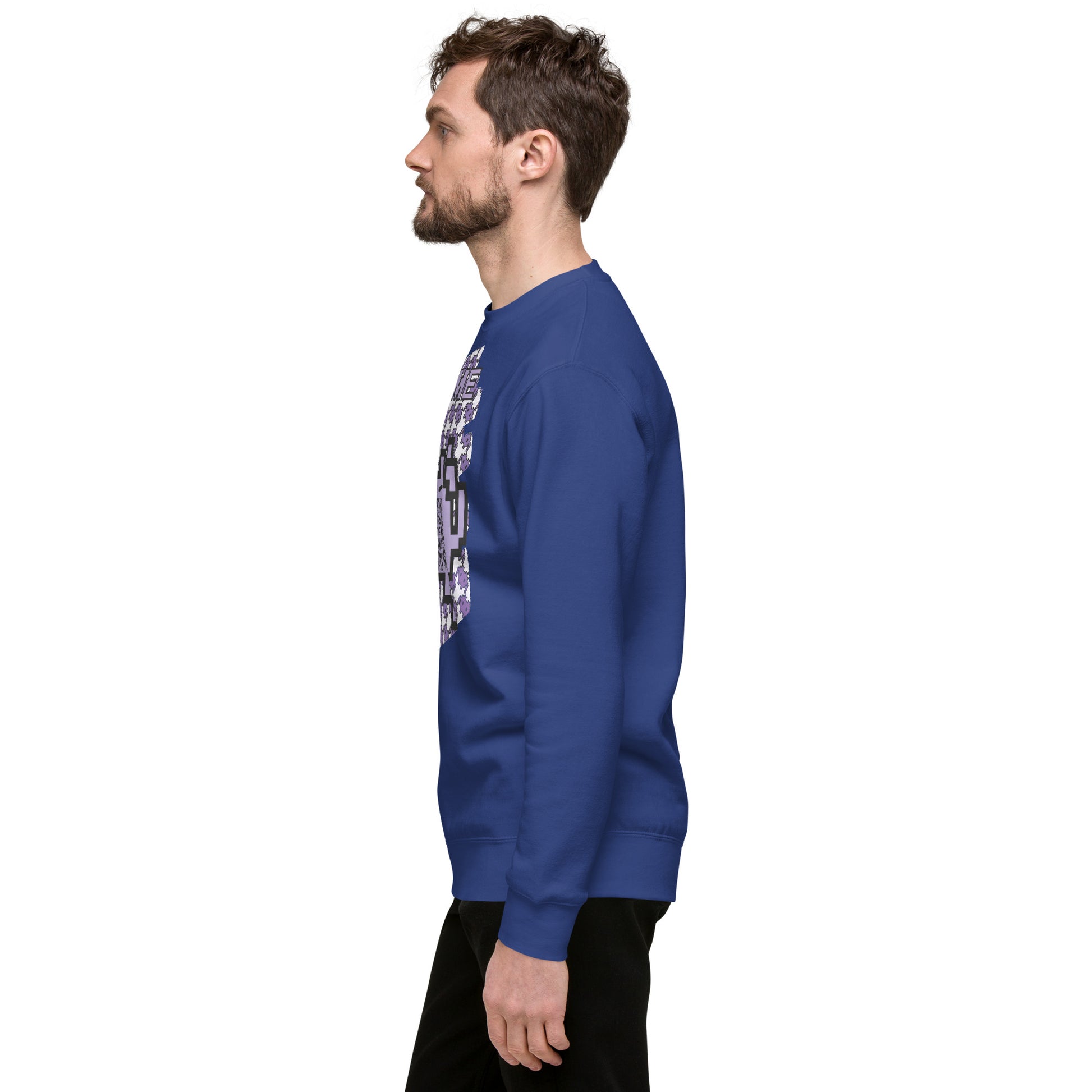 Purple Alien QR Code Sweatshirt β Classic Style for Gamers & Creators