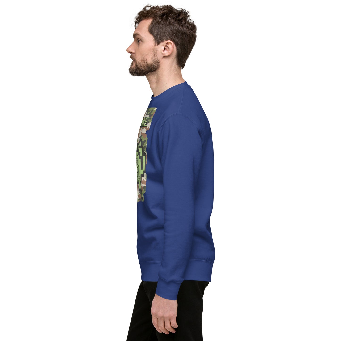 Green Camo Alien QR Code Sweatshirt β Stealth Style for Gamers
