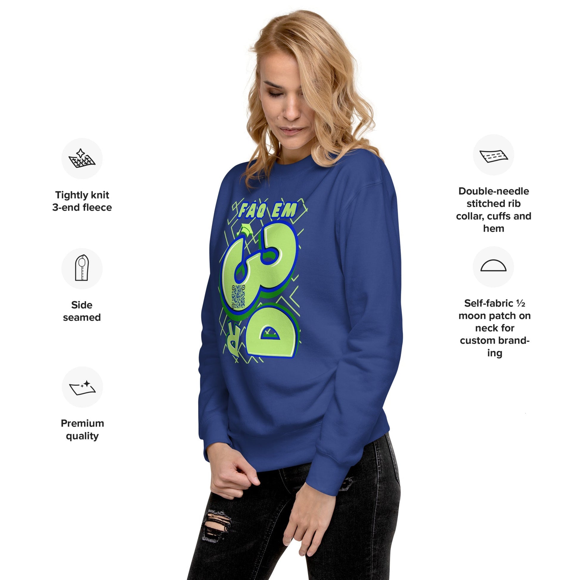 3rd Year Uni Essential! Custom QR Code Unisex Sweatshirt