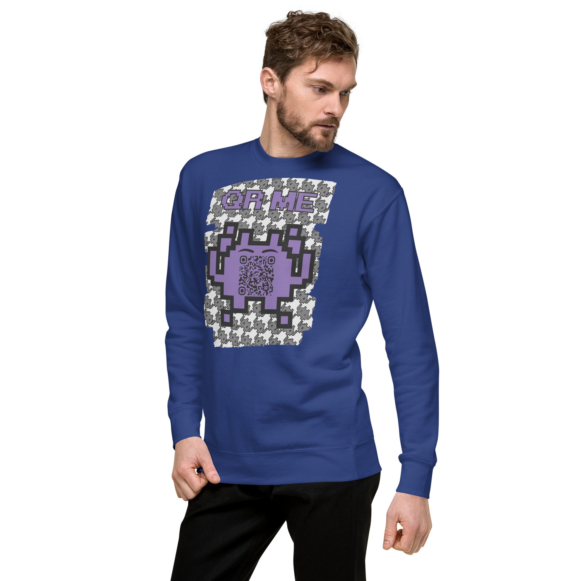 Mono Alien QR Code Sweatshirt β For Gamers & YouTubers