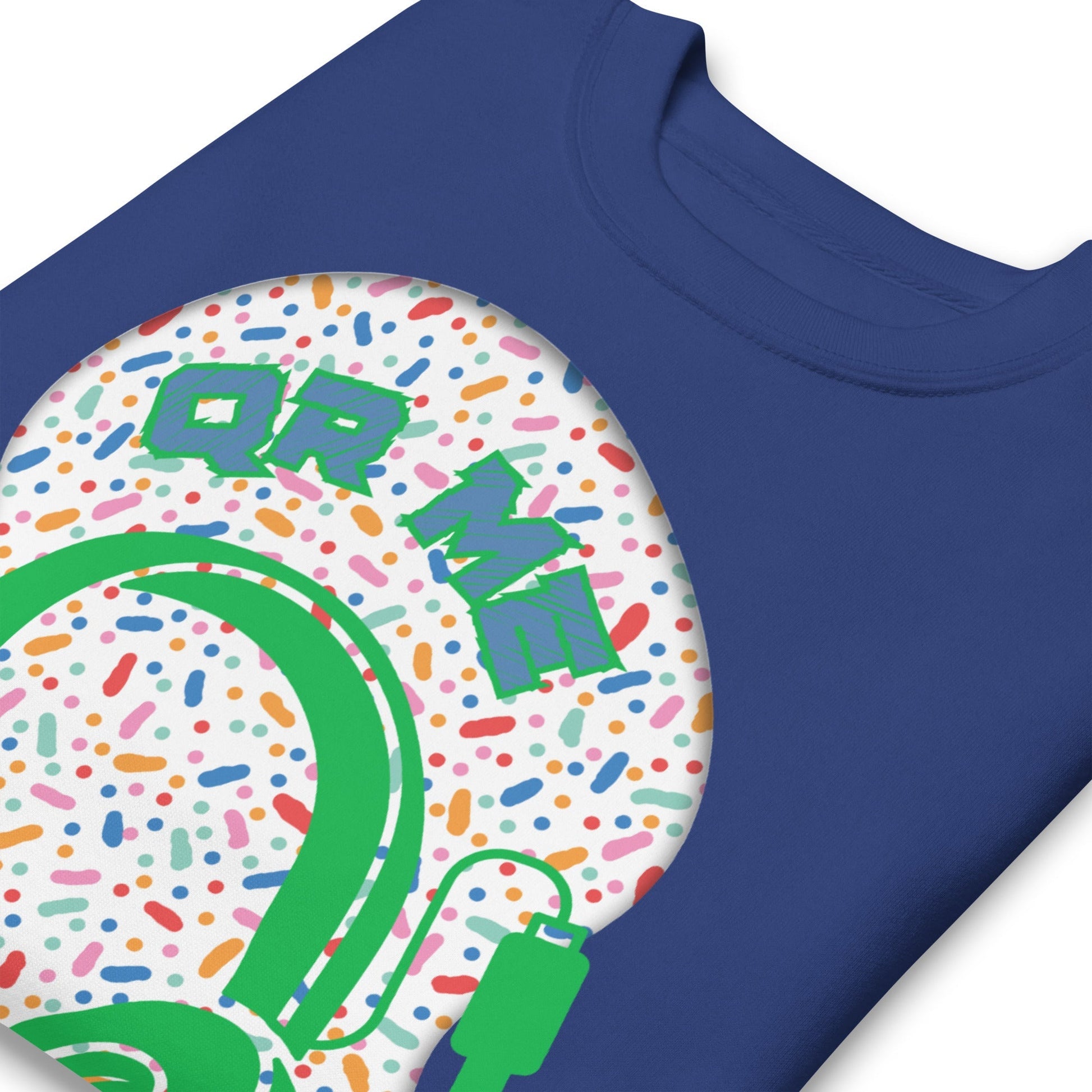 Personalized QR Code Sweatshirt β Polka Dot Playlist!