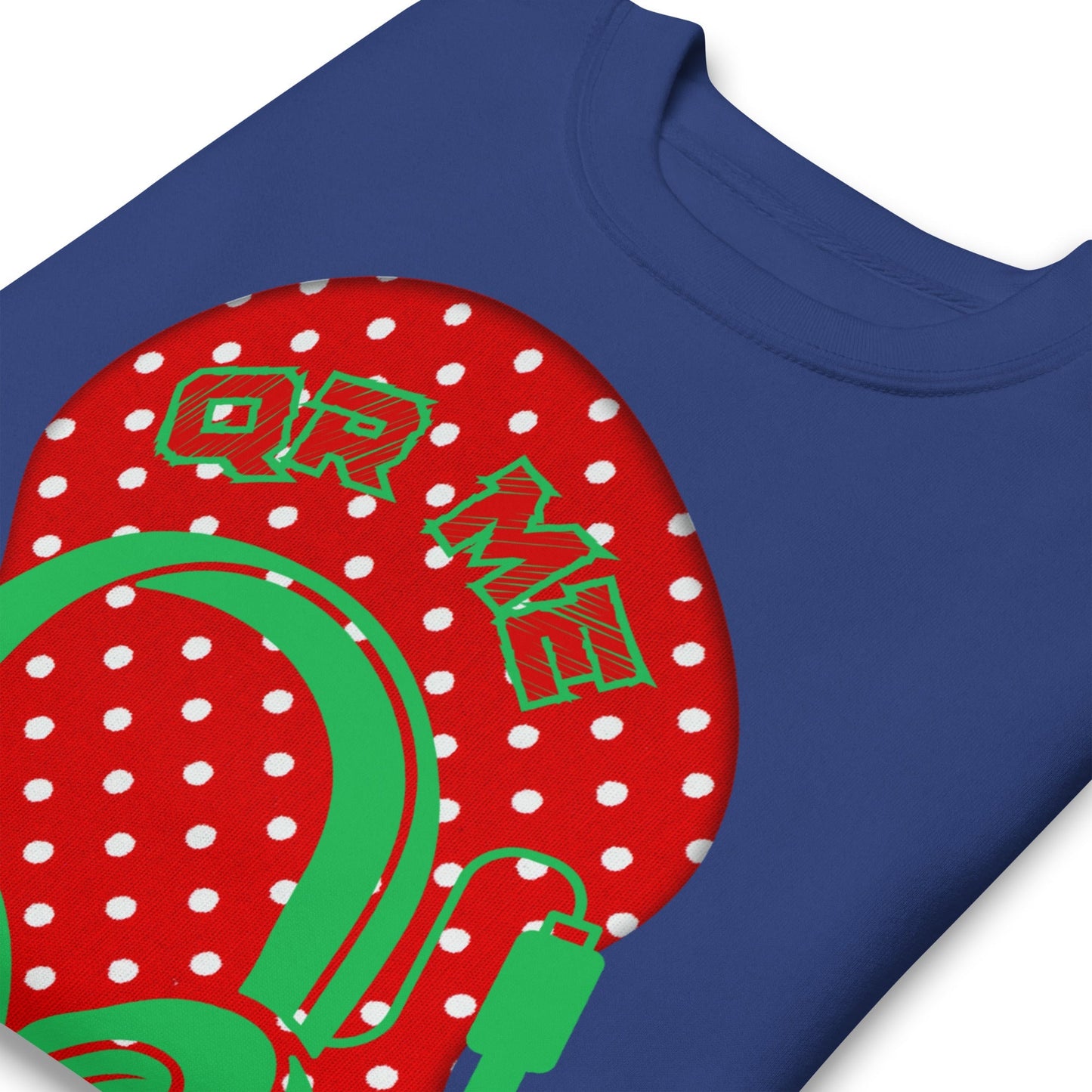 Personalized QR Code Polka Dot Sweatshirt β Tune In & Stand Out