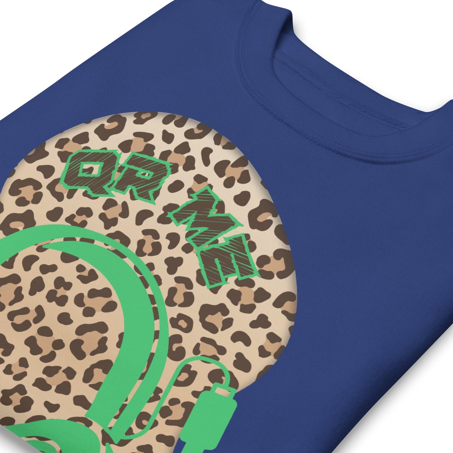 Leopard Print Personalized QR Code Sweatshirt β Wear Your Playlist!