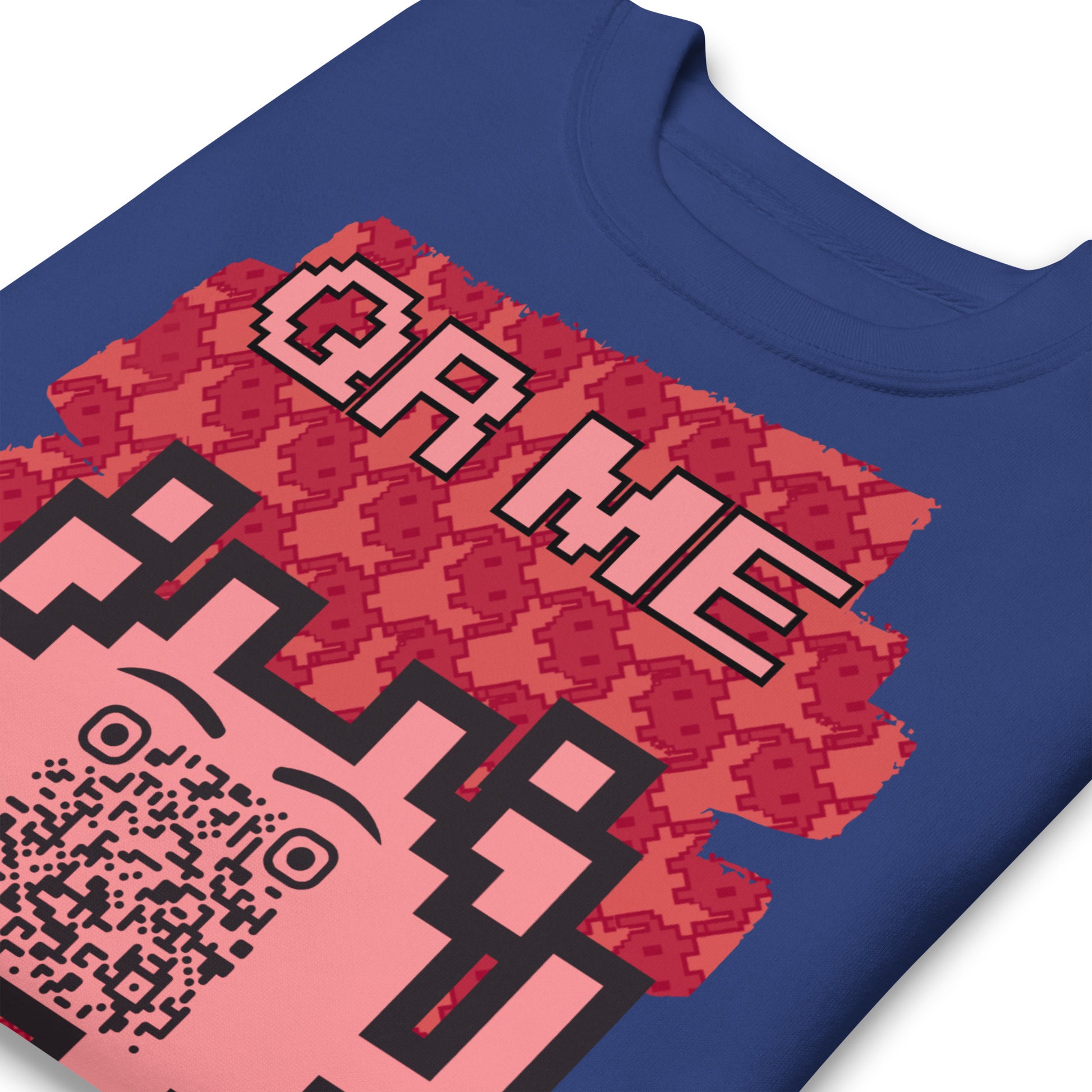 Red Alien QR Code Sweatshirt β Bold Tech for Gamers & YouTubers