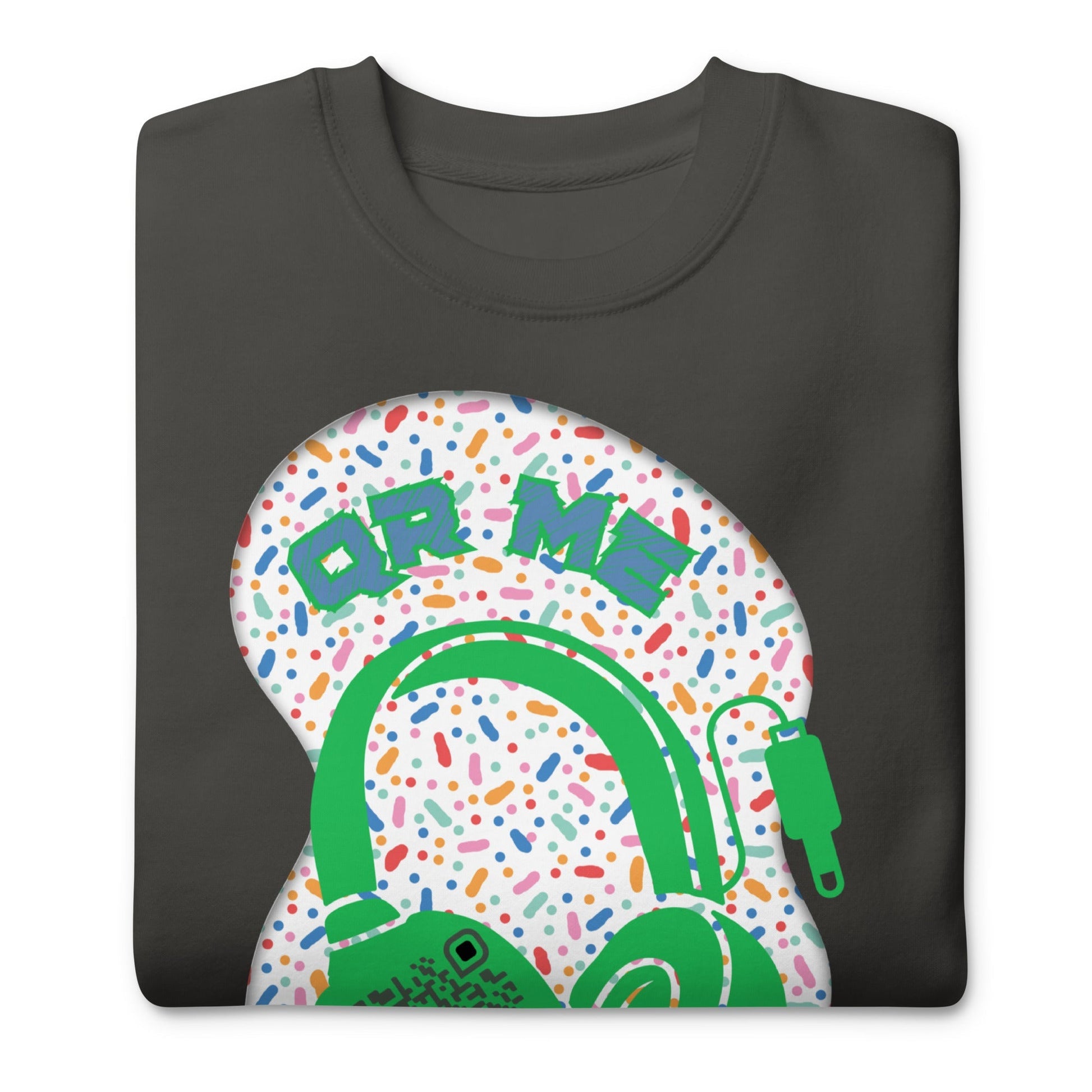 Personalized QR Code Sweatshirt β Polka Dot Playlist!