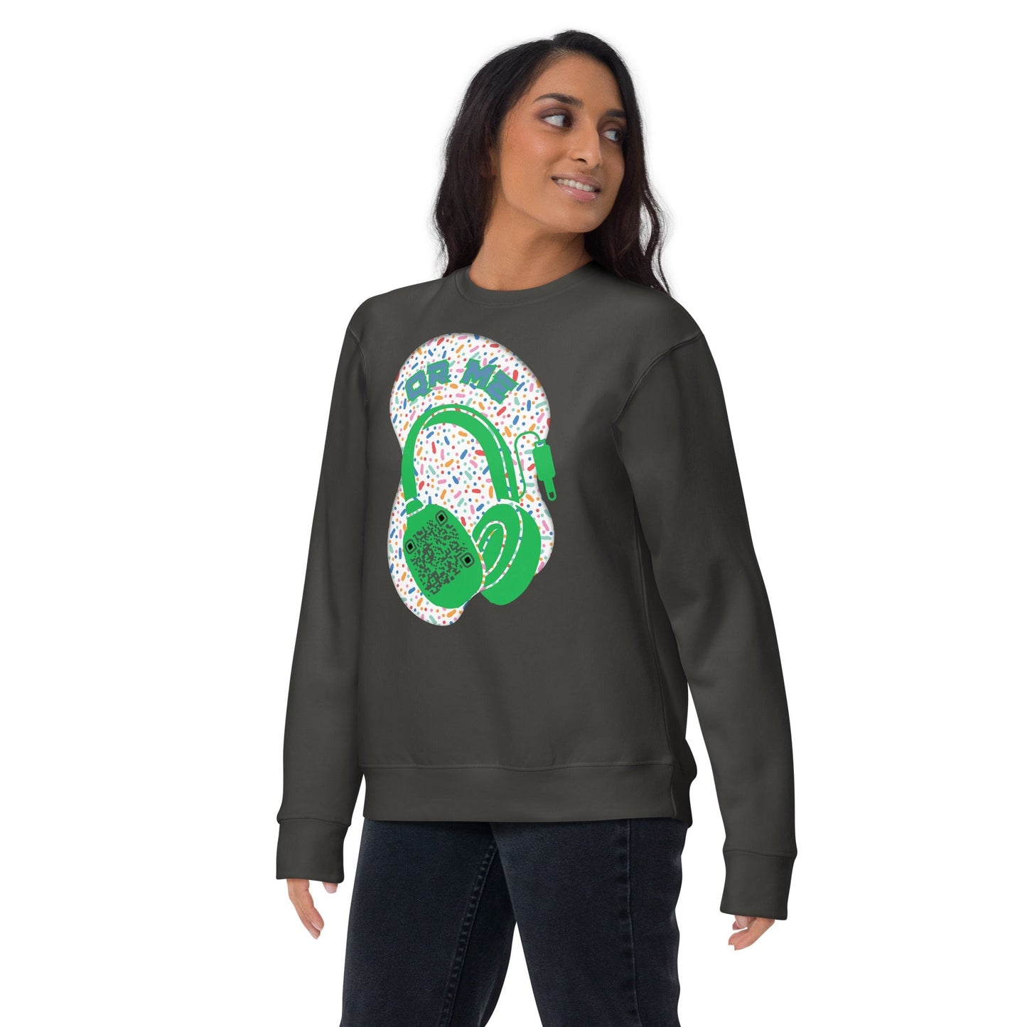 Personalized QR Code Sweatshirt β Polka Dot Playlist!