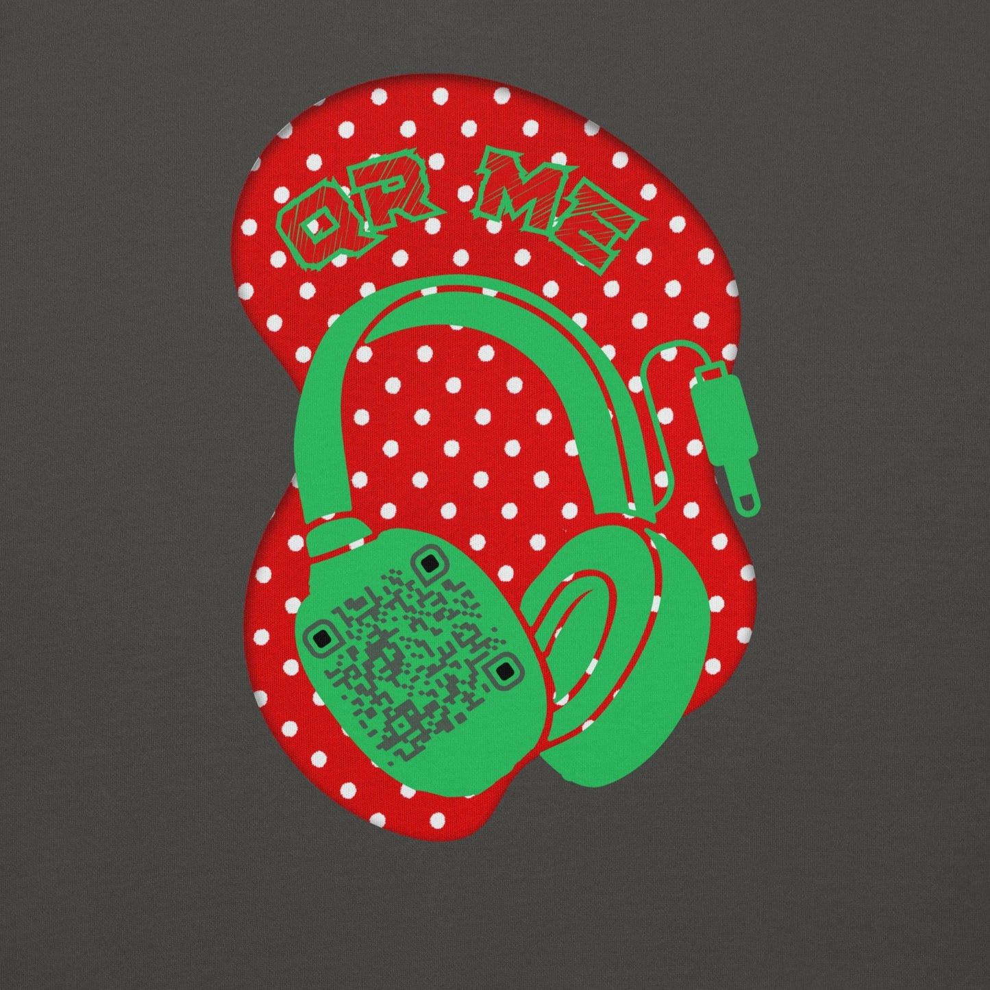Personalized QR Code Polka Dot Sweatshirt β Tune In & Stand Out
