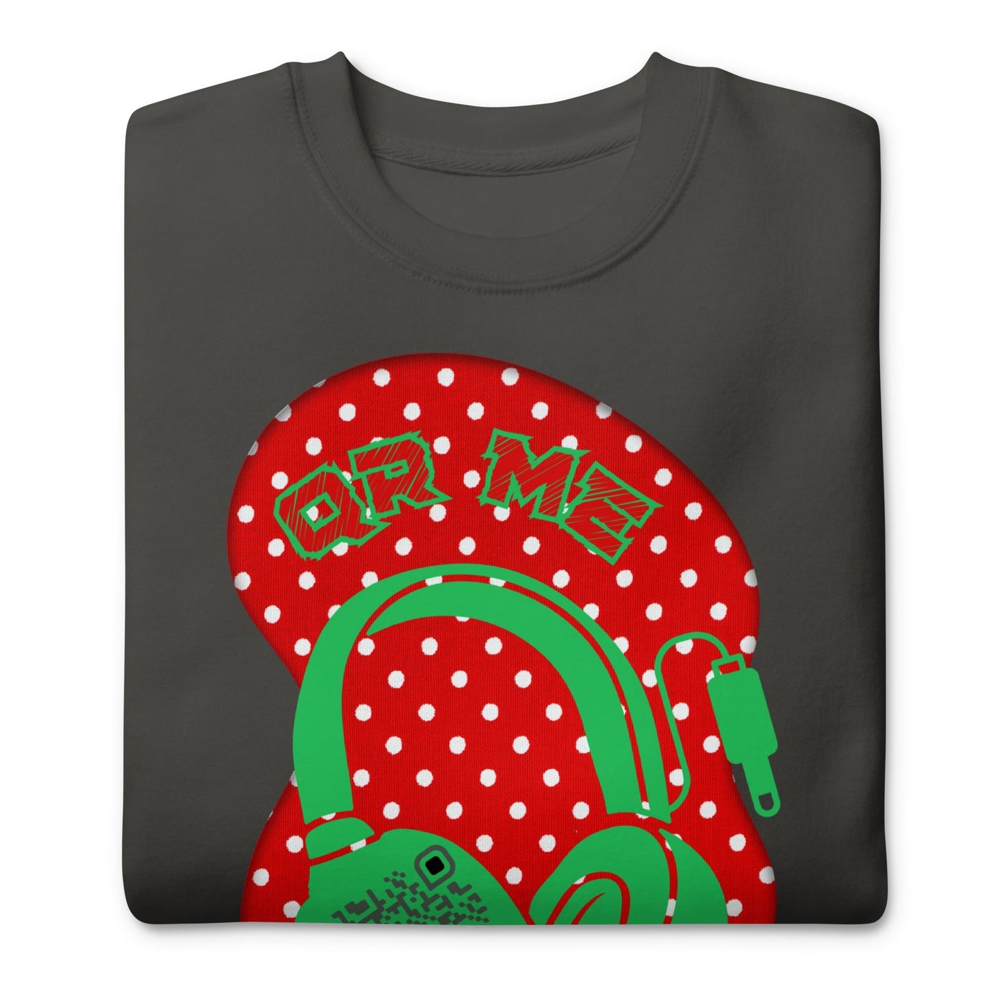 Personalized QR Code Polka Dot Sweatshirt β Tune In & Stand Out