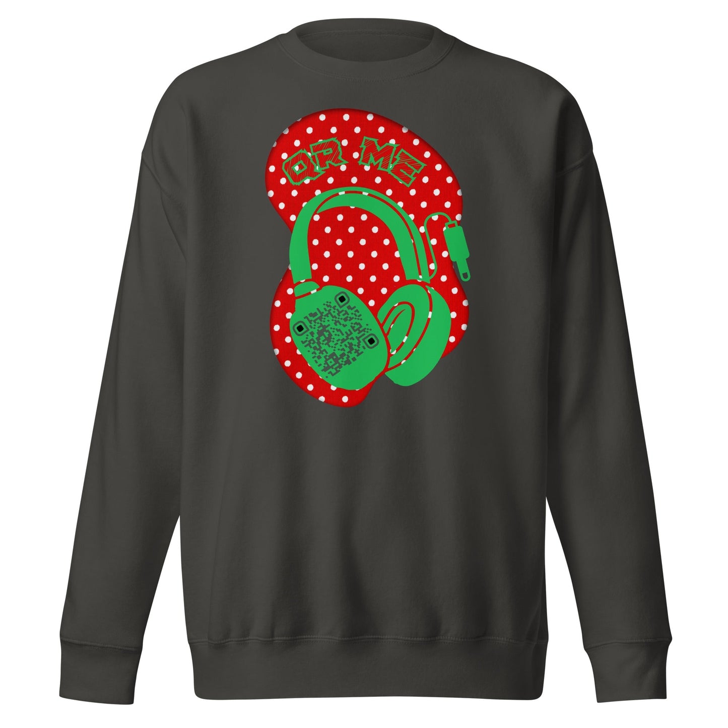 Personalized QR Code Polka Dot Sweatshirt β Tune In & Stand Out