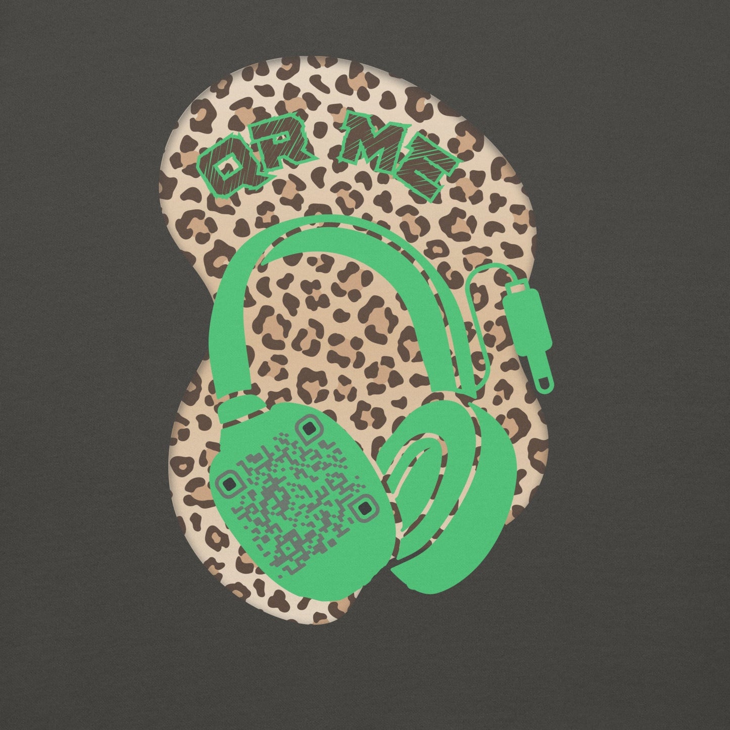 Leopard Print Personalized QR Code Sweatshirt β Wear Your Playlist!