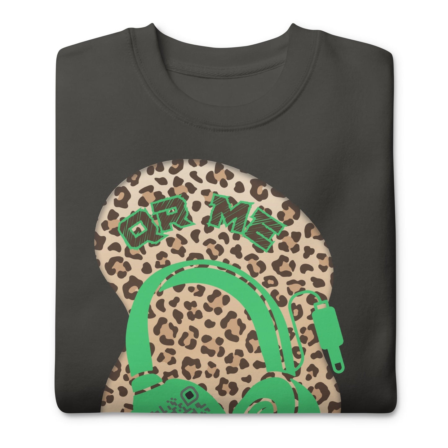 Leopard Print Personalized QR Code Sweatshirt β Wear Your Playlist!