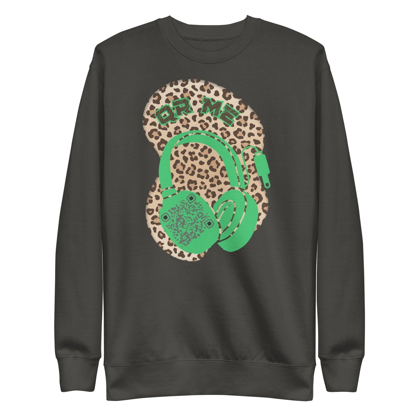 Leopard Print Personalized QR Code Sweatshirt β Wear Your Playlist!