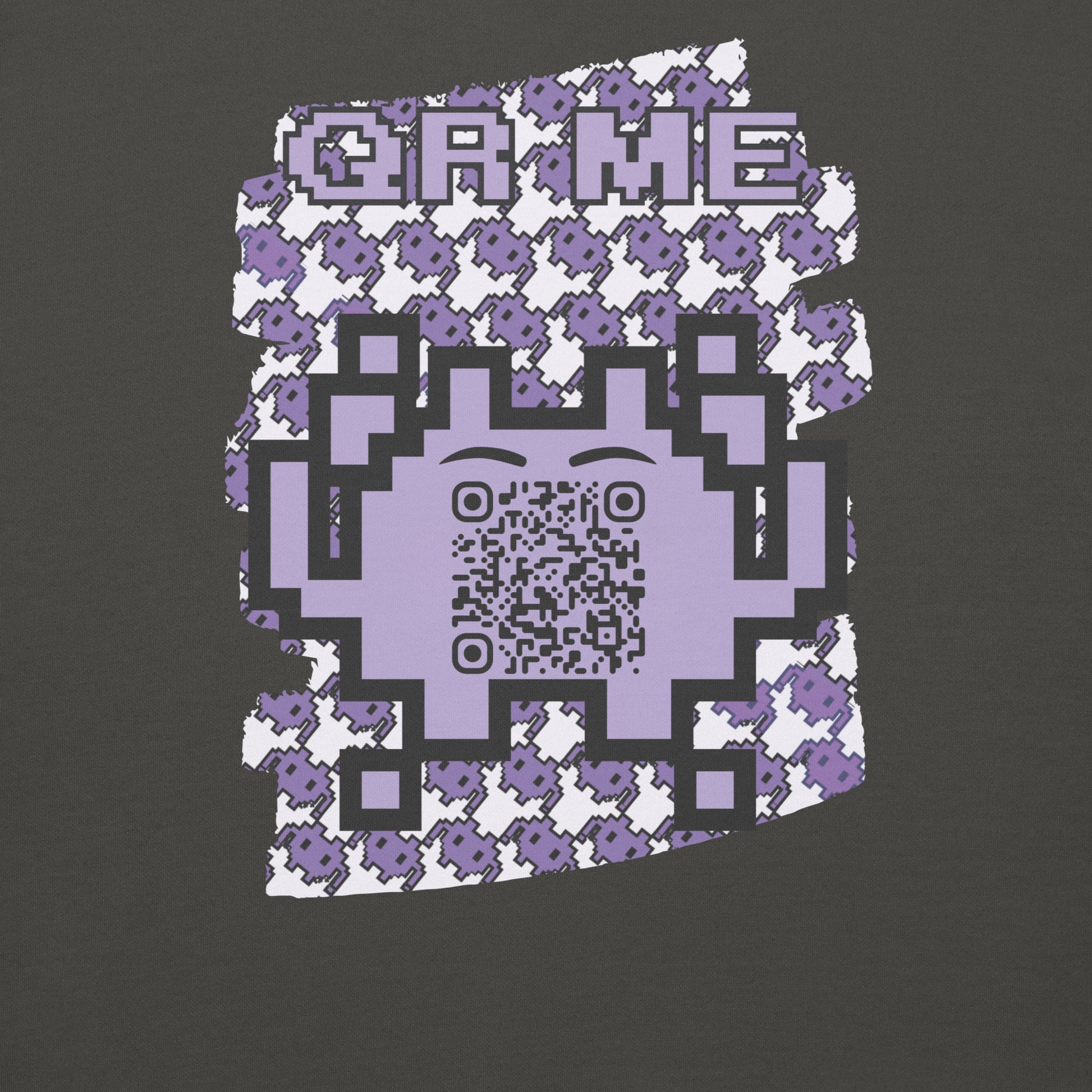 Purple Alien QR Code Sweatshirt β Classic Style for Gamers & Creators