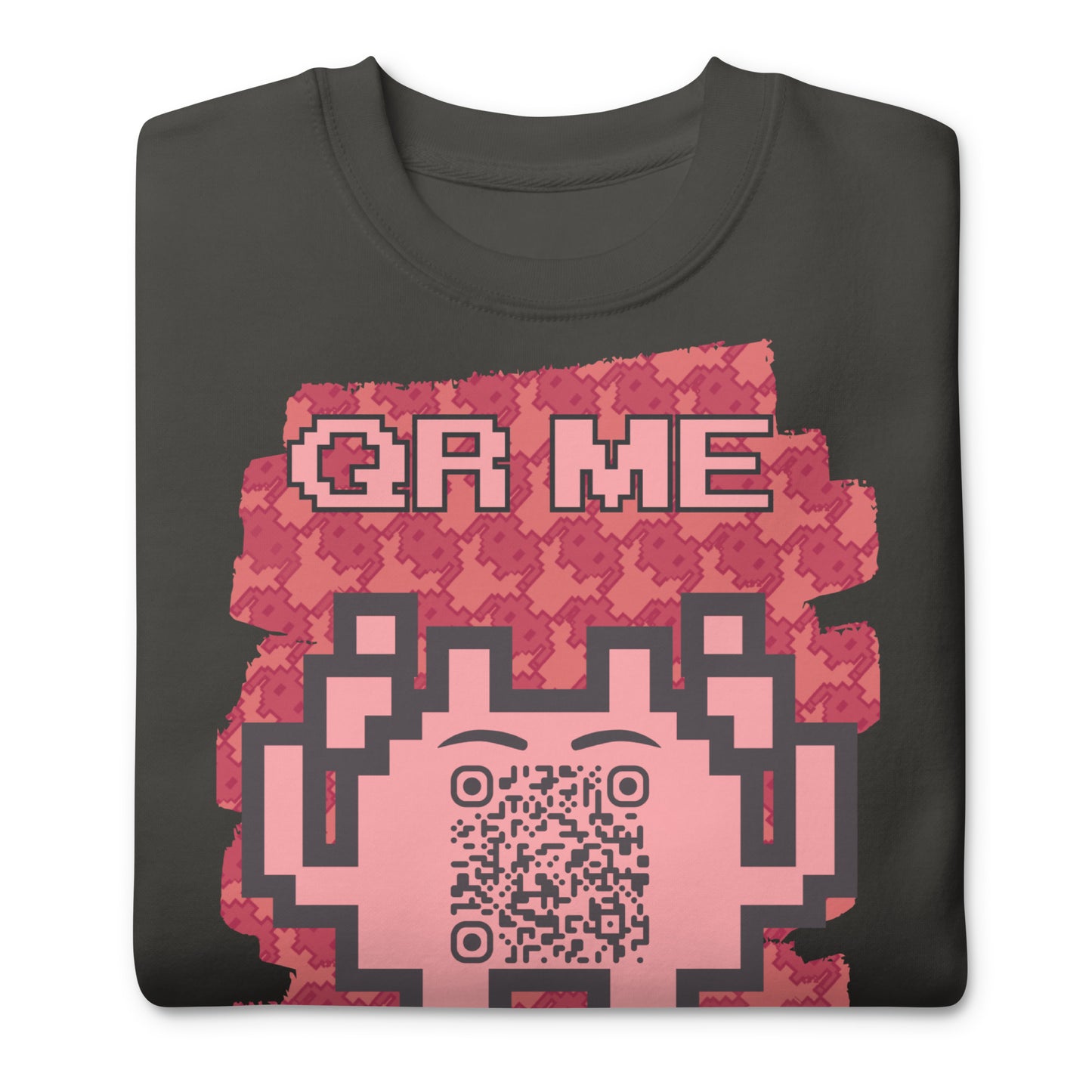 Red Alien QR Code Sweatshirt β Bold Tech for Gamers & YouTubers