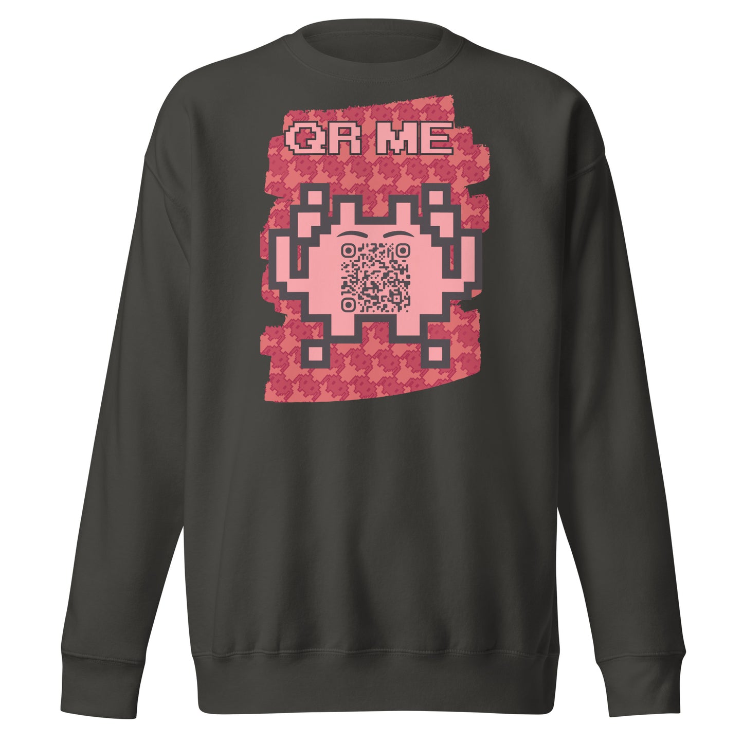 Red Alien QR Code Sweatshirt β Bold Tech for Gamers & YouTubers