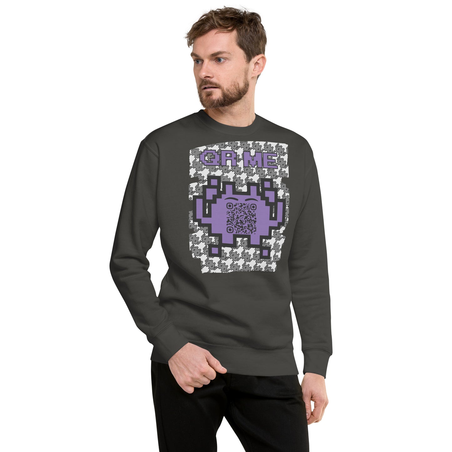 Mono Alien QR Code Sweatshirt β For Gamers & YouTubers