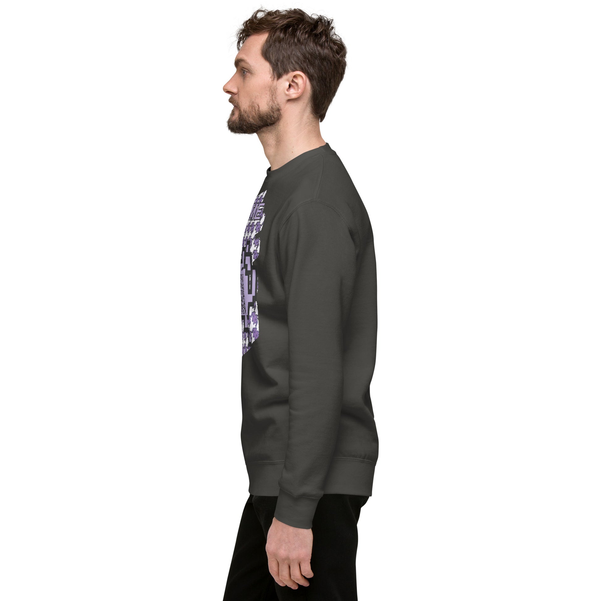 Purple Alien QR Code Sweatshirt β Classic Style for Gamers & Creators