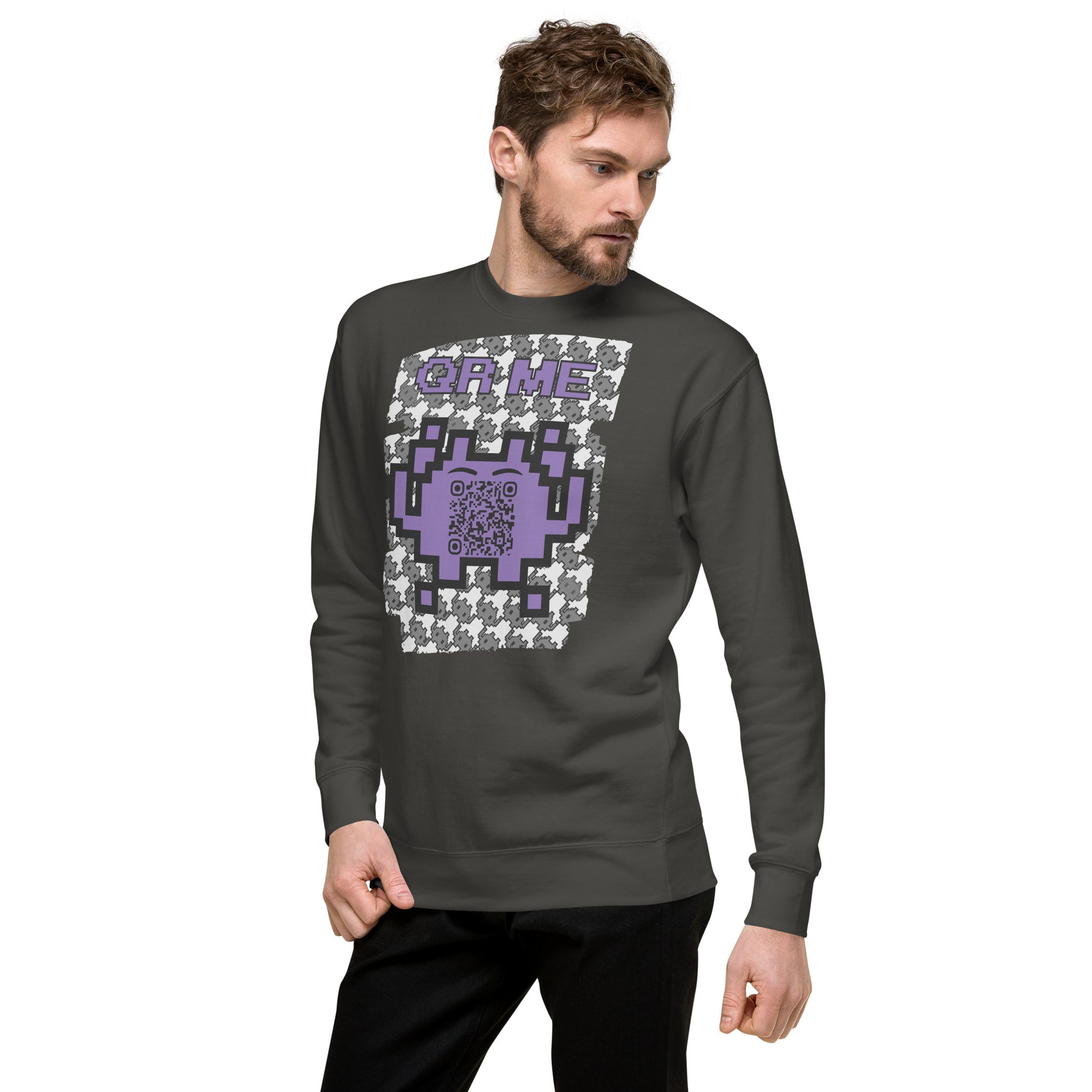 Mono Alien QR Code Sweatshirt β For Gamers & YouTubers