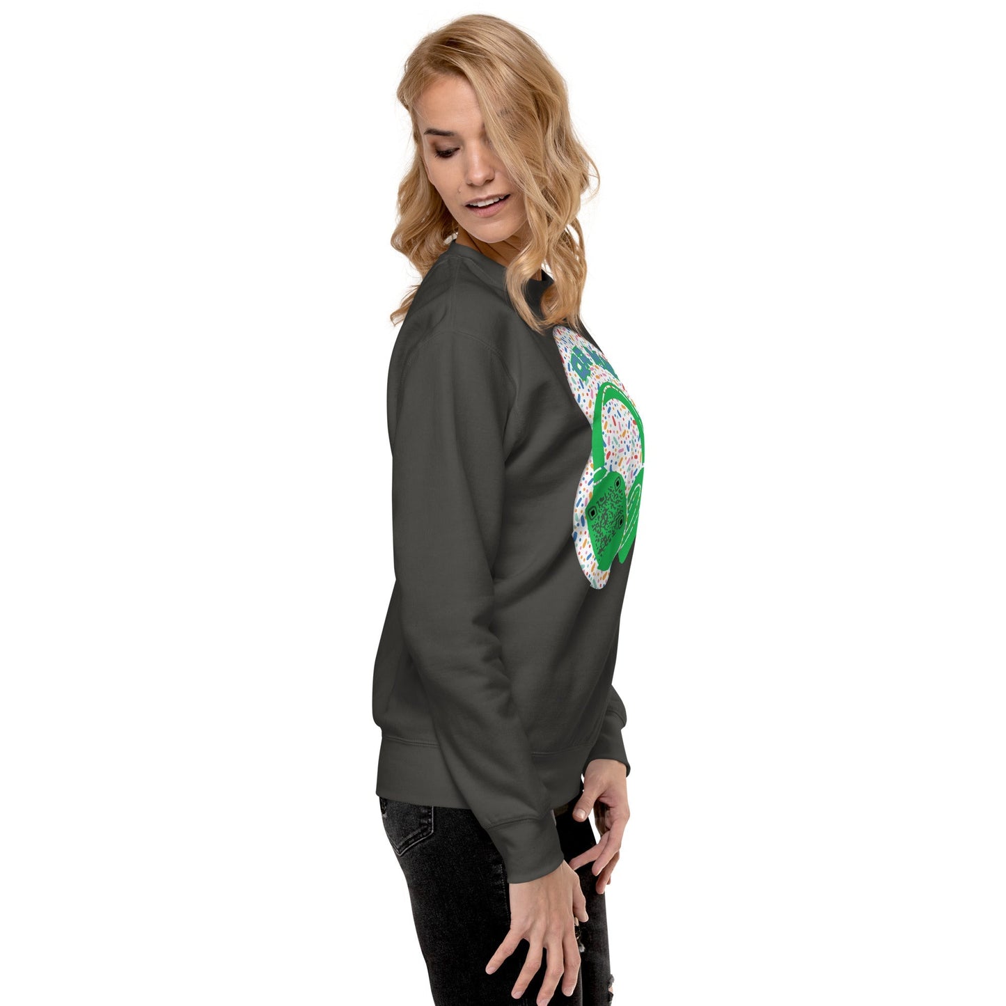 Personalized QR Code Sweatshirt β Polka Dot Playlist!