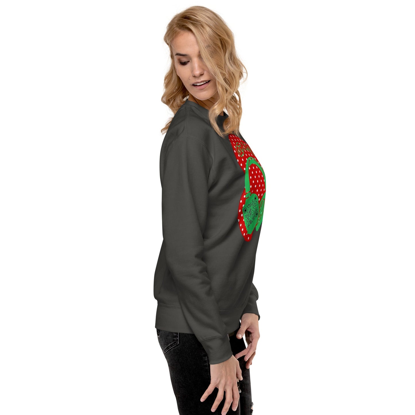 Personalized QR Code Polka Dot Sweatshirt β Tune In & Stand Out