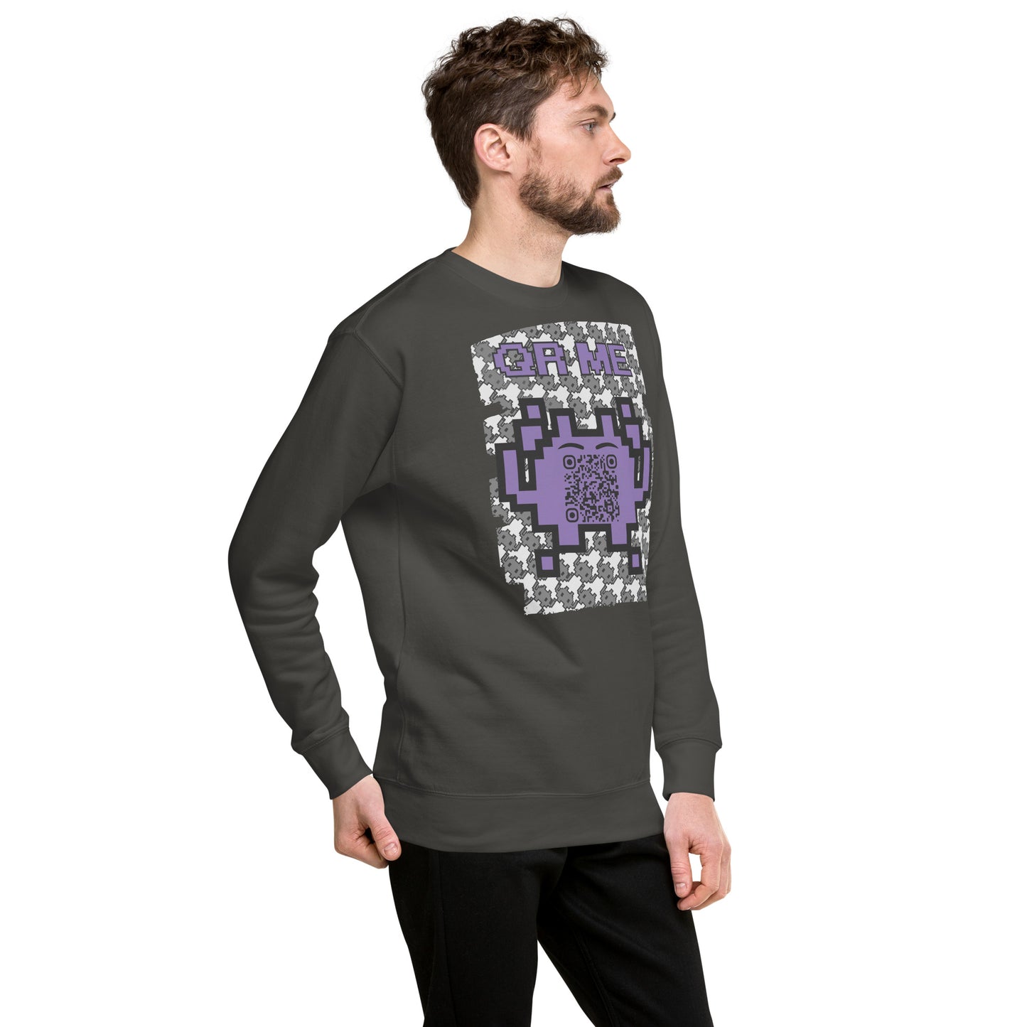 Mono Alien QR Code Sweatshirt β For Gamers & YouTubers