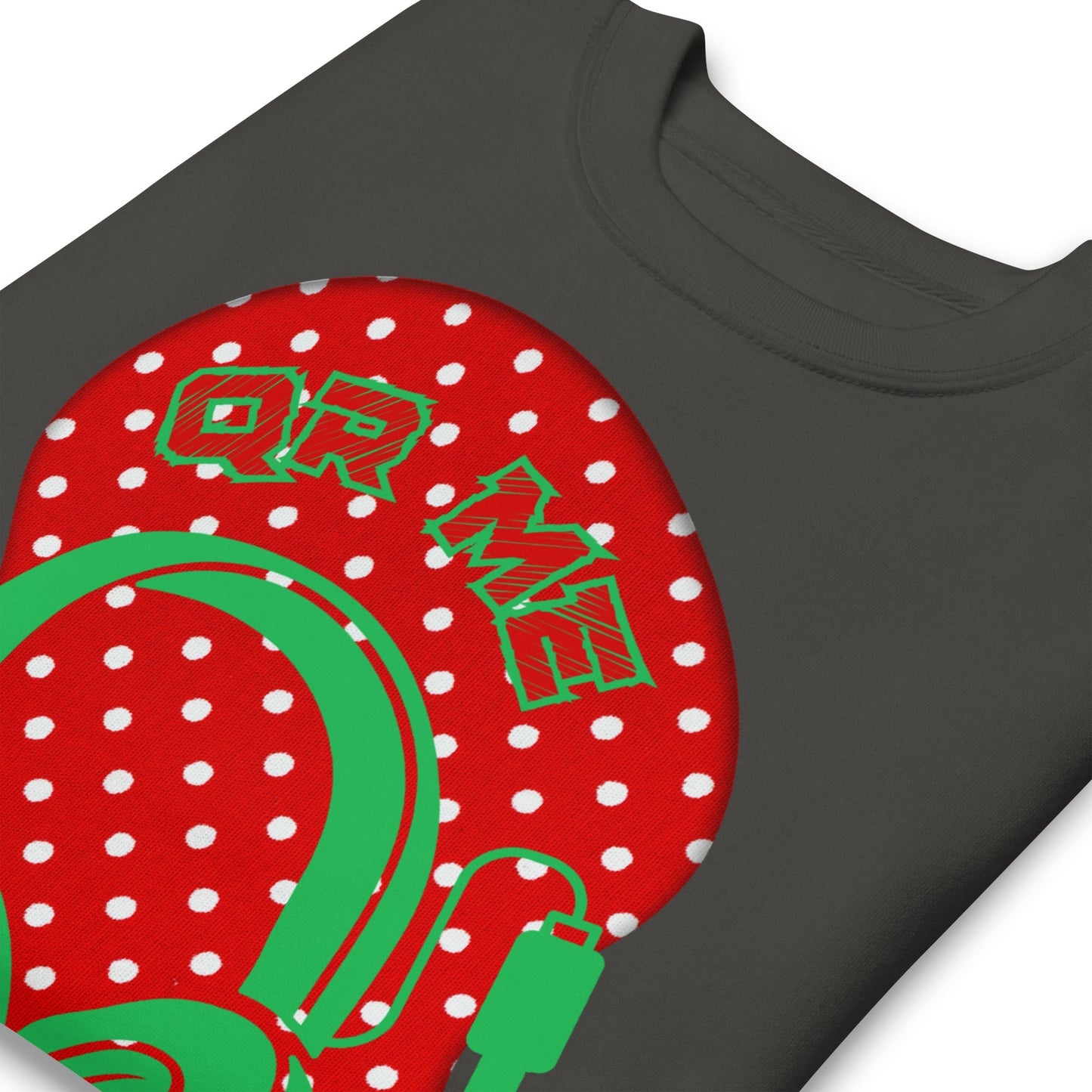 Personalized QR Code Polka Dot Sweatshirt β Tune In & Stand Out