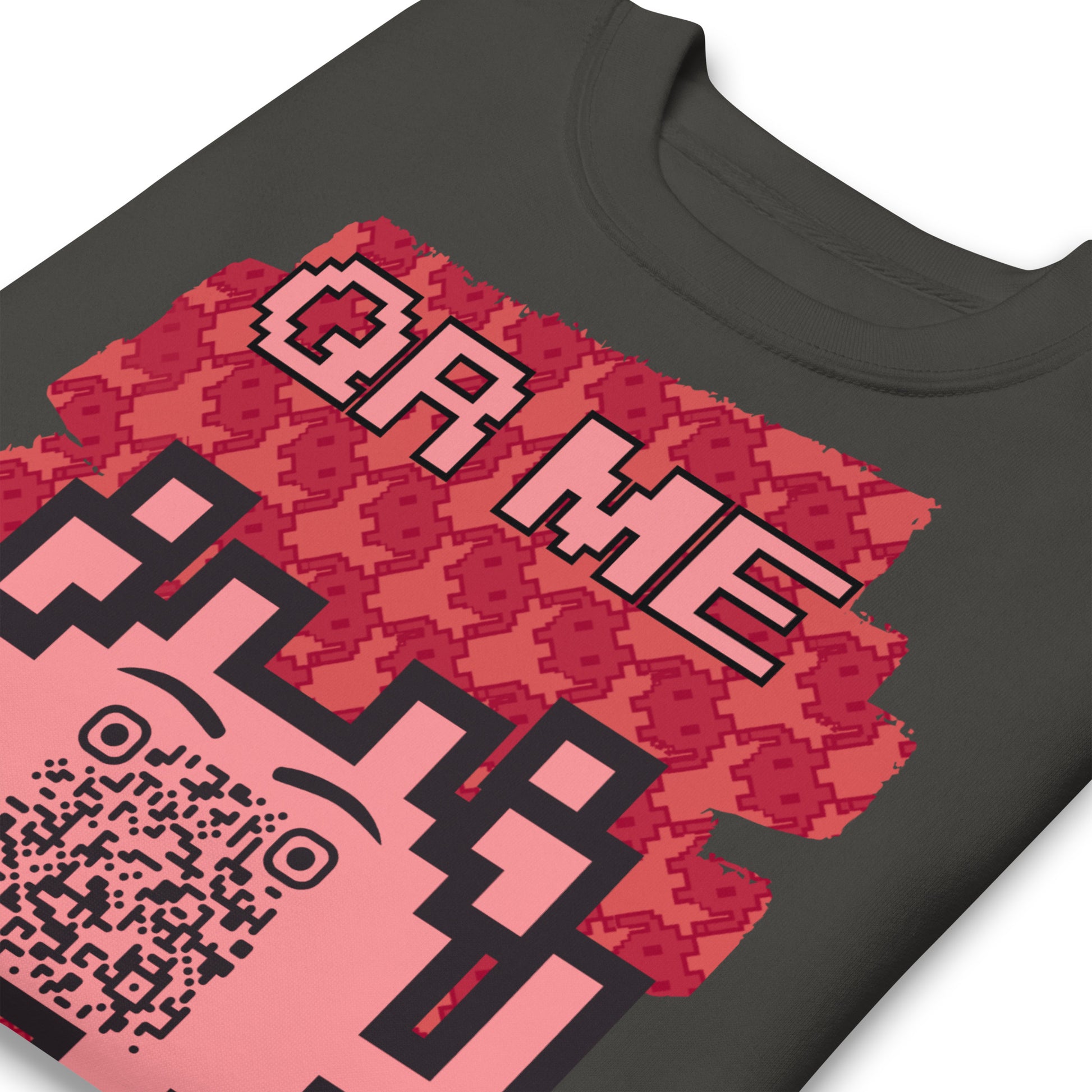 Red Alien QR Code Sweatshirt β Bold Tech for Gamers & YouTubers
