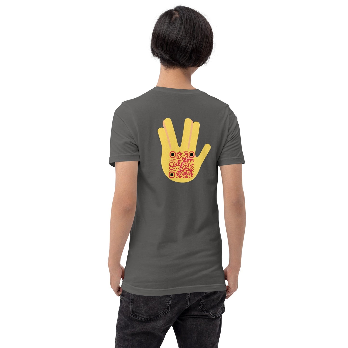 Vulcan Wave Emoji Personalized QR Code T-Shirt