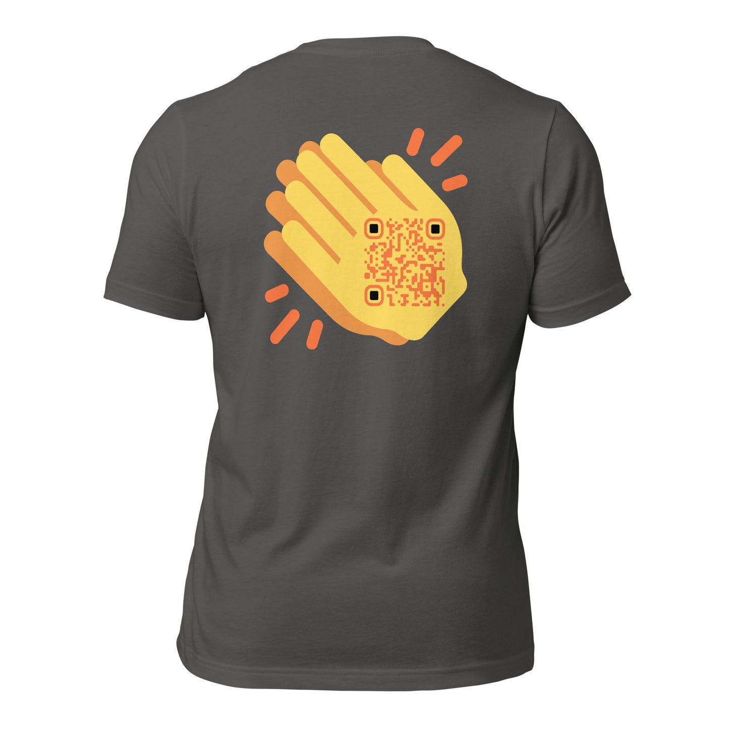 Wave Emoji Personalized QR Code Unisex T-Shirt
