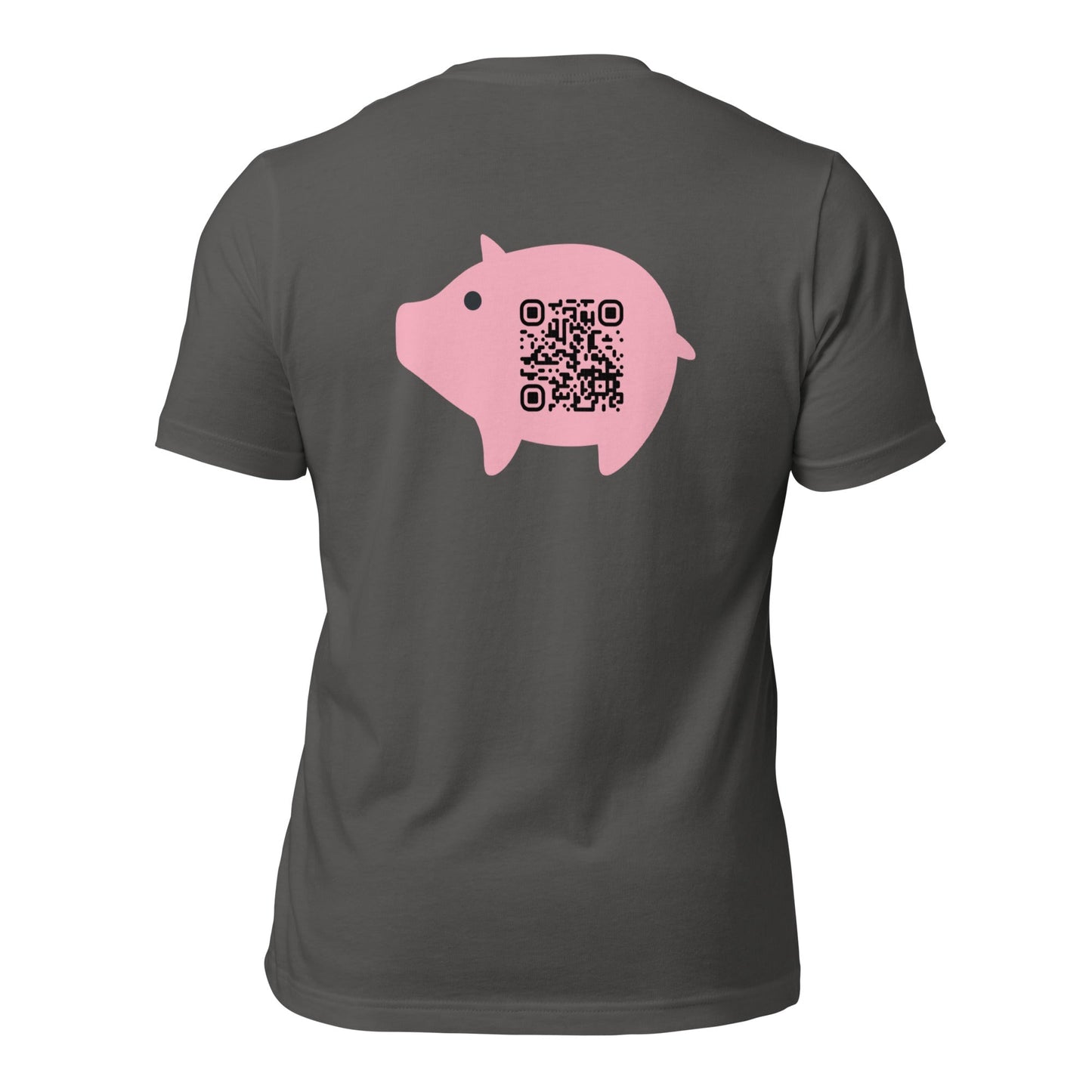 Cute Pig Emoji Personalized QR Code Unisex T-Shirt