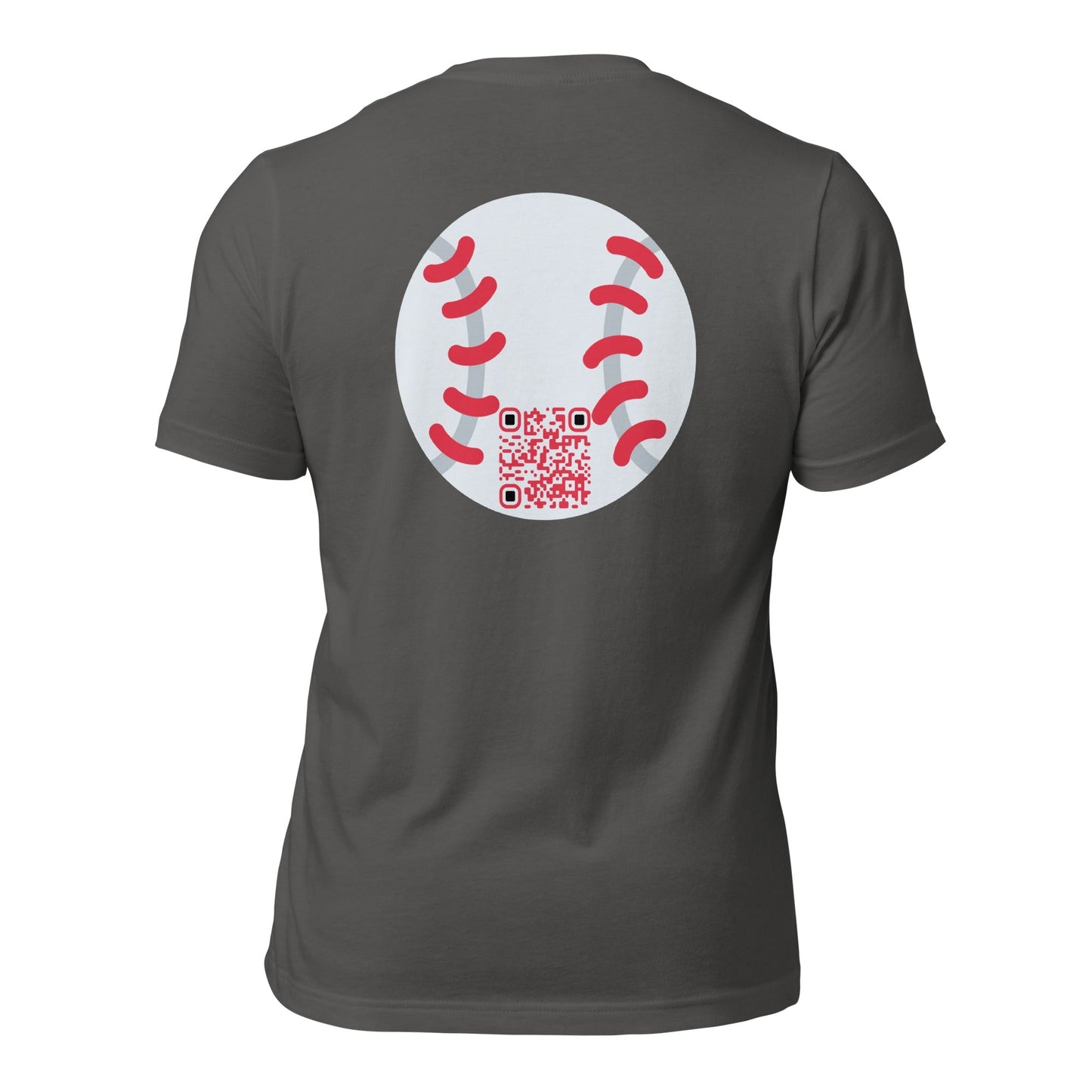 Baseball Emoji Personalized QR Code Unisex T-Shirt