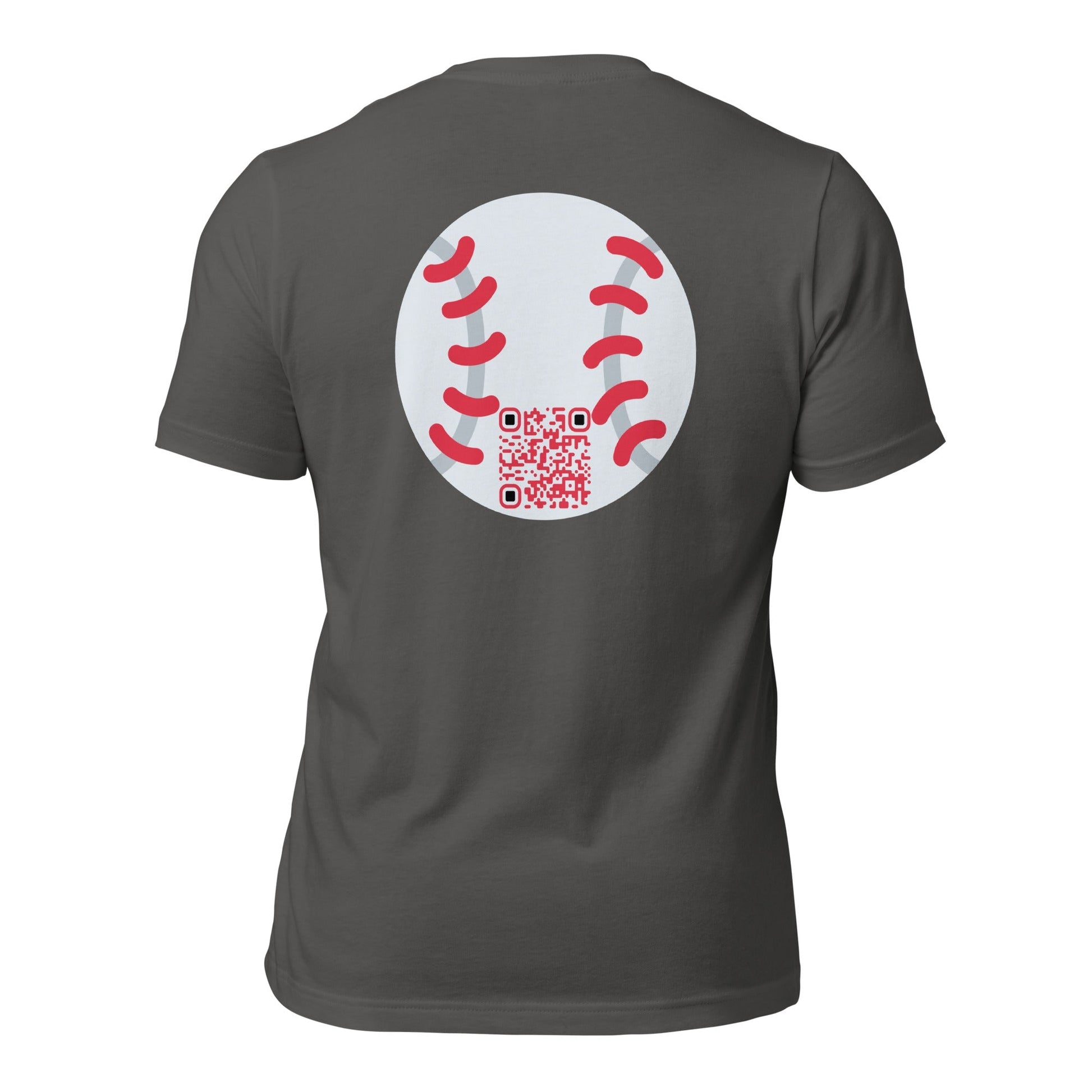 Baseball Emoji Personalized QR Code Unisex T-Shirt