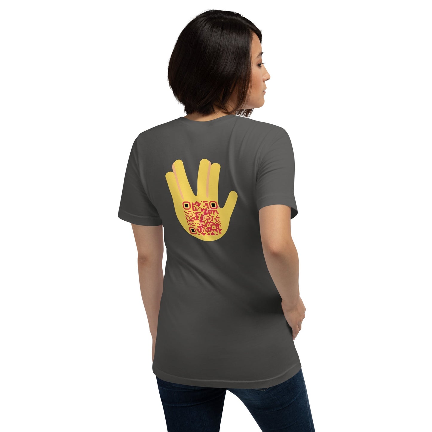 Vulcan Wave Emoji Personalized QR Code T-Shirt