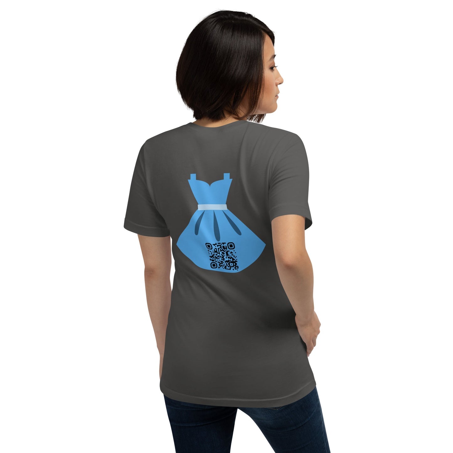 Dress Emoji Personalized QR Code Unisex T-Shirt