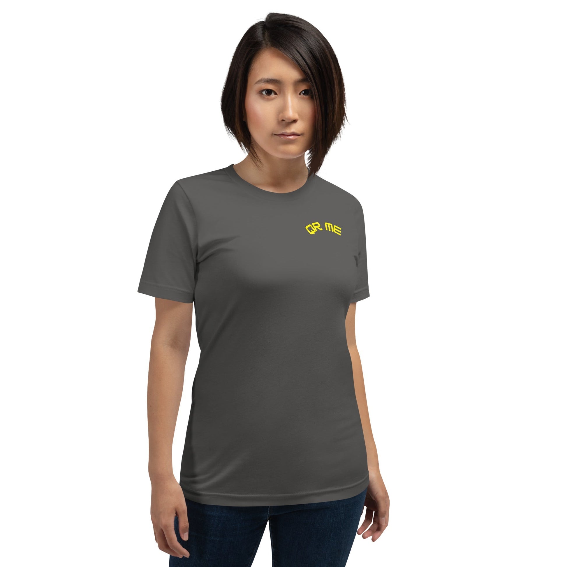 Cute Pig Emoji Personalized QR Code Unisex T-Shirt