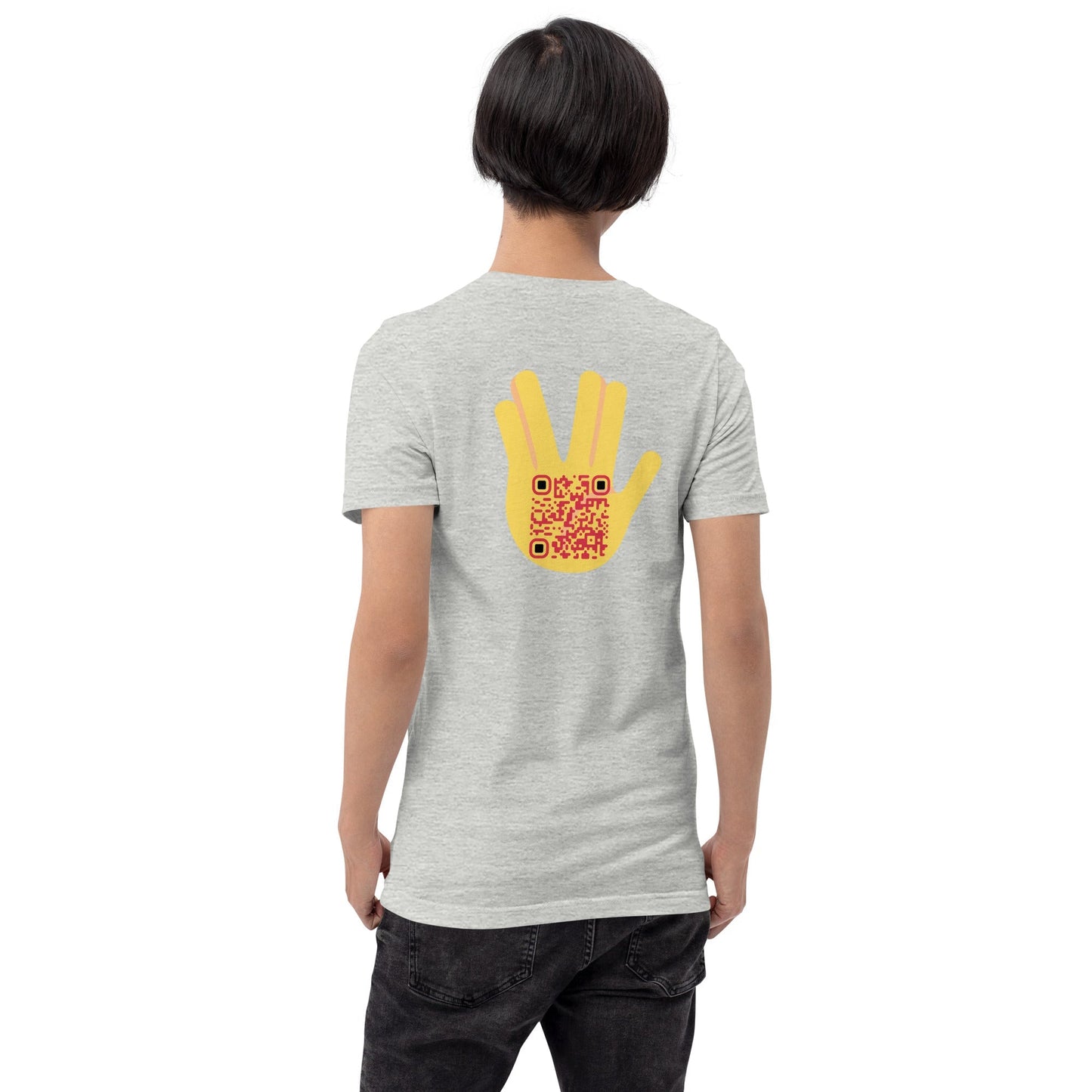 Vulcan Wave Emoji Personalized QR Code T-Shirt