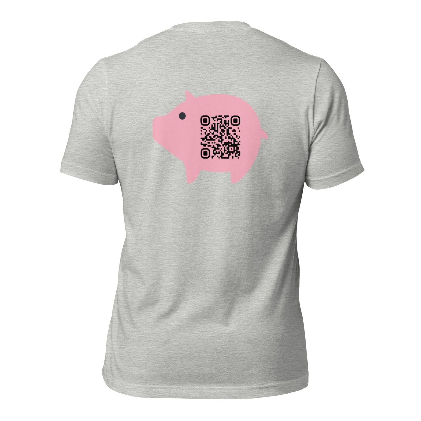 Cute Pig Emoji Personalized QR Code Unisex T-Shirt