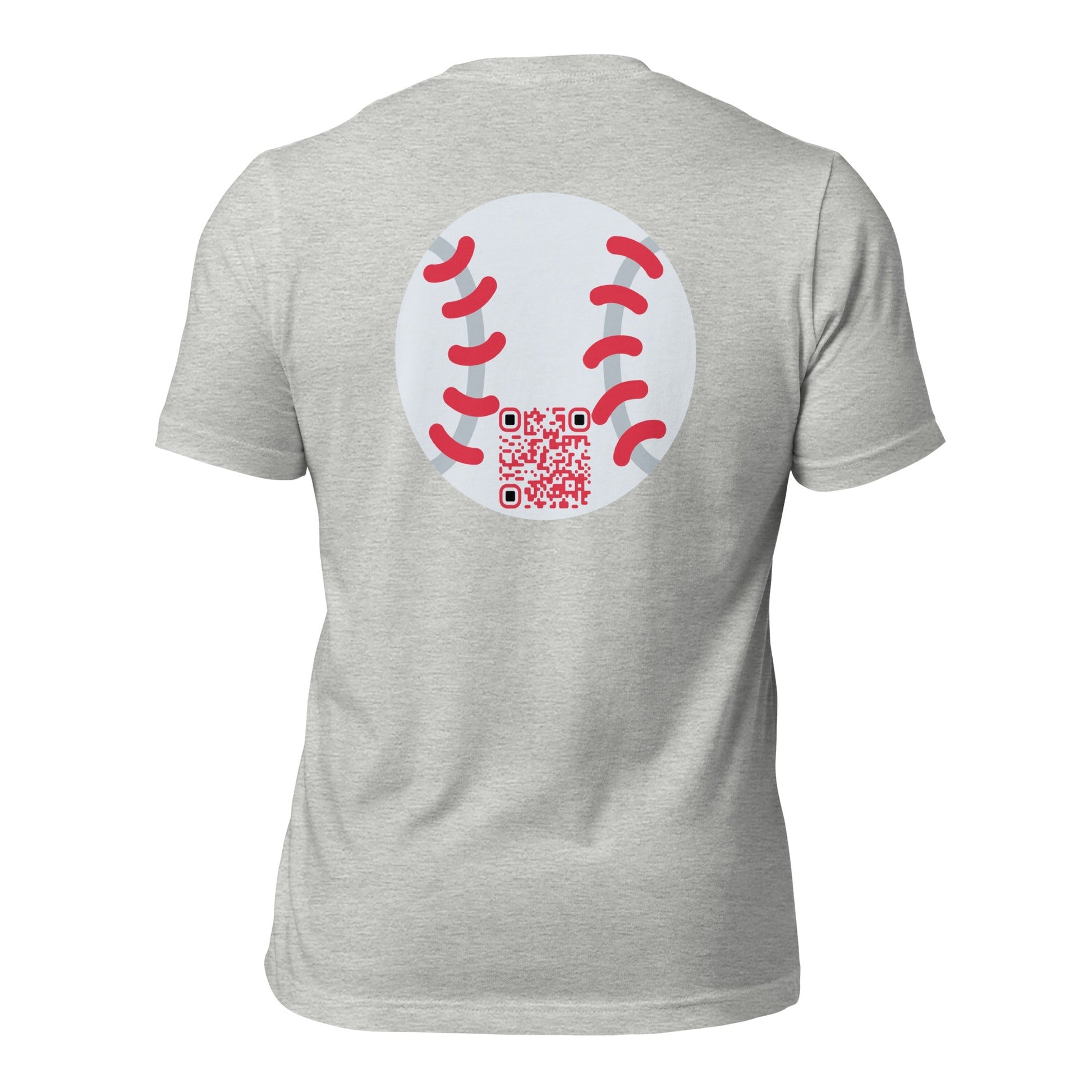 Baseball Emoji Personalized QR Code Unisex T-Shirt