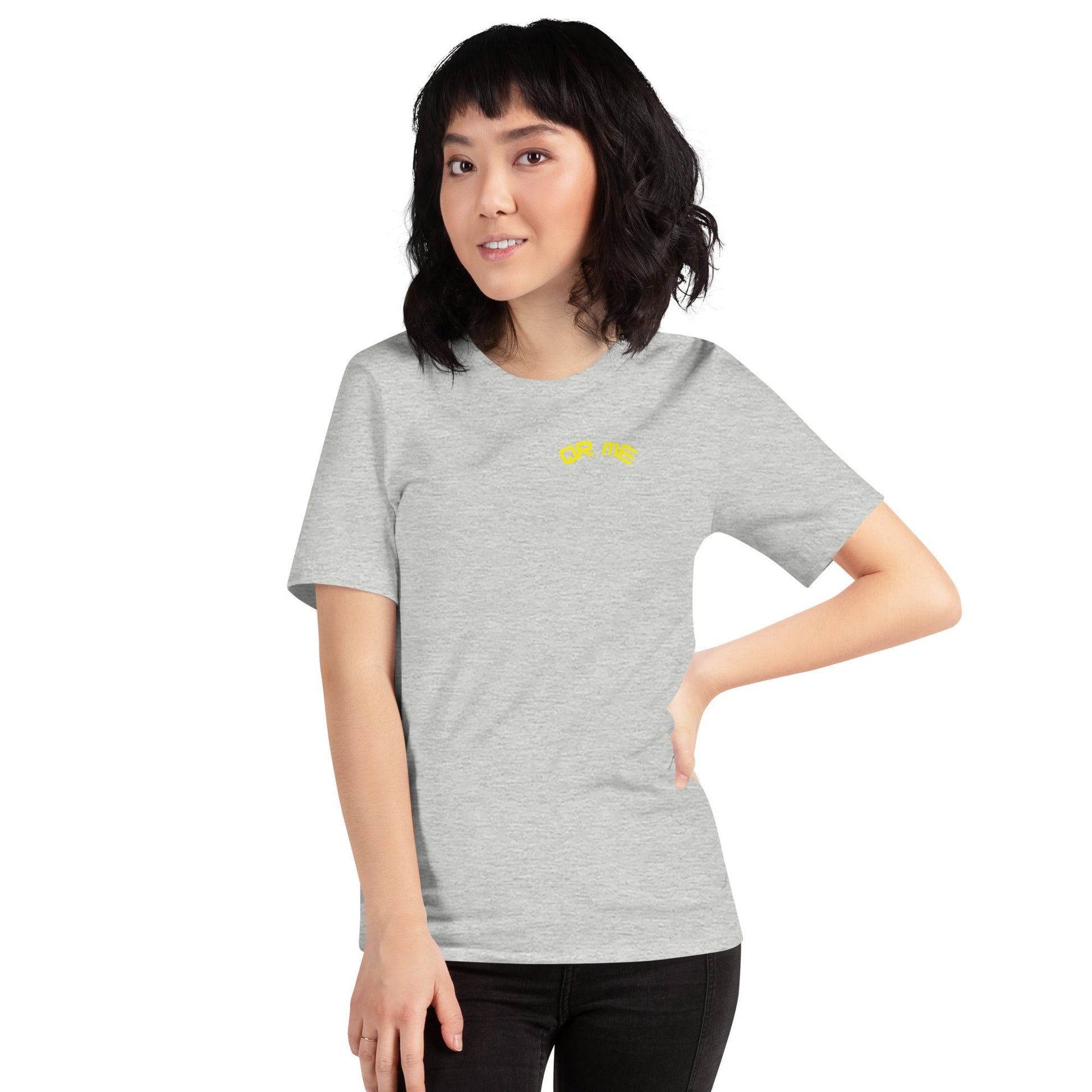 Purple Heart Emoji Personalized QR Code Unisex T-Shirt