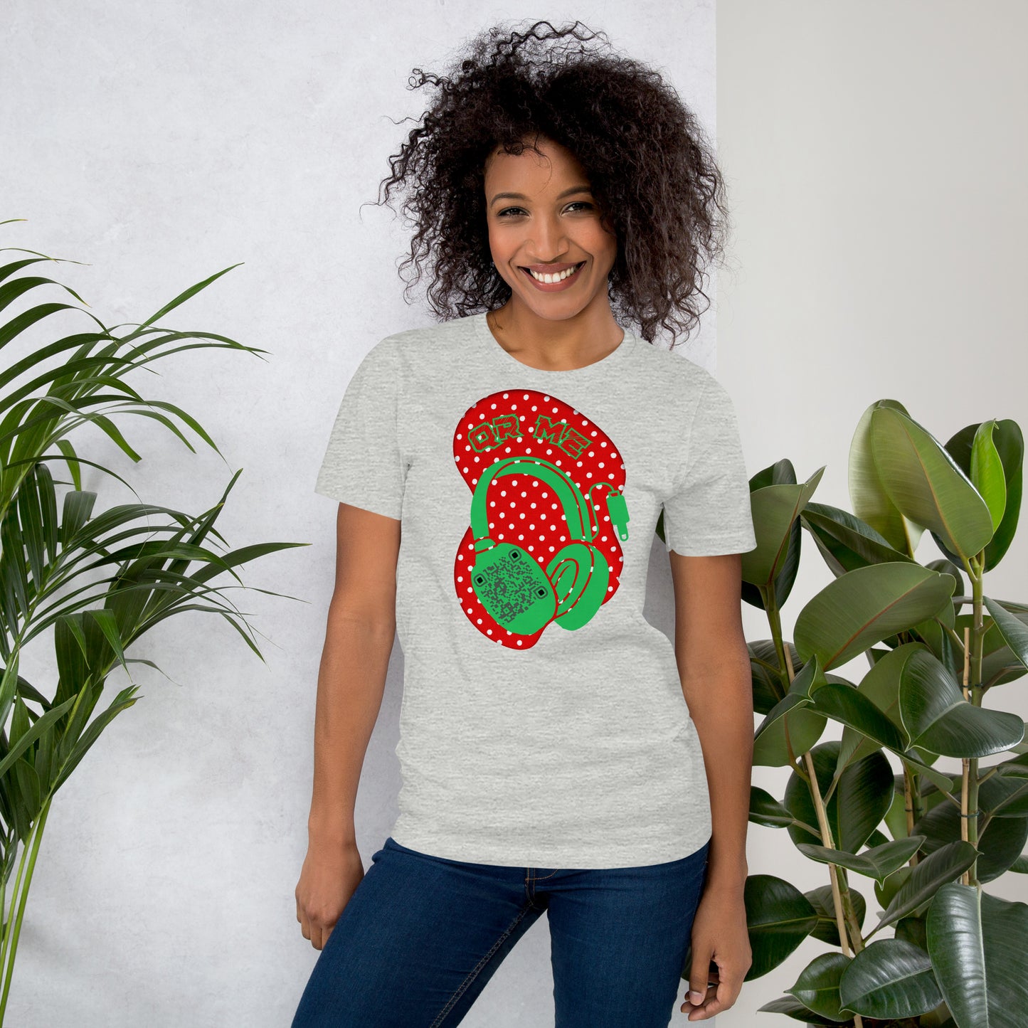 Polka Dot QR Code T-Shirt – Share Your Playlist in Style