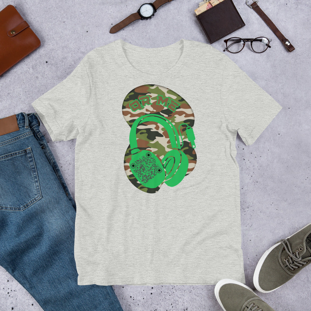 Green Camo QR Code T-Shirt – Share Your Music in Style
