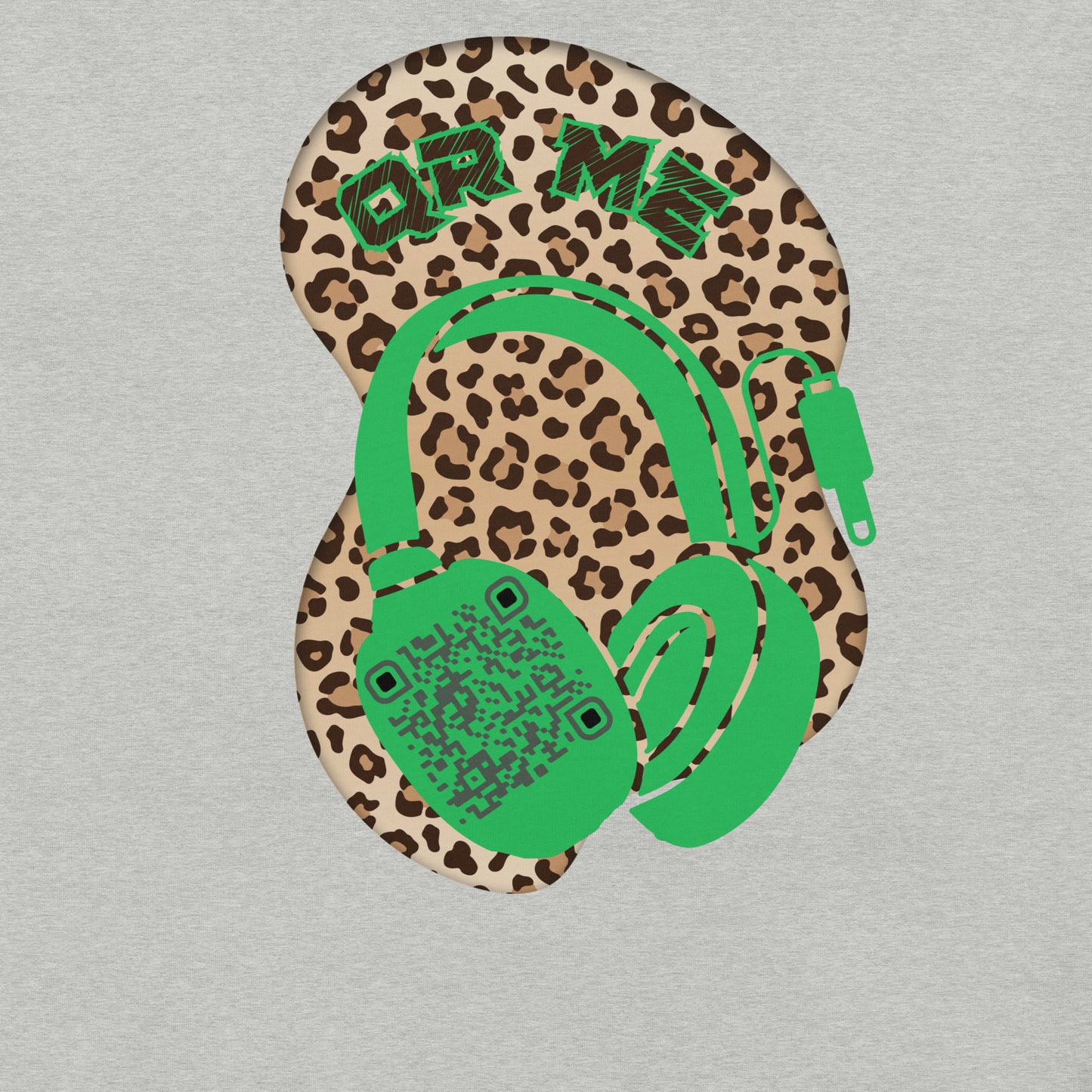 Leopard Print QR Code T-Shirt – Share Your Music Wildly